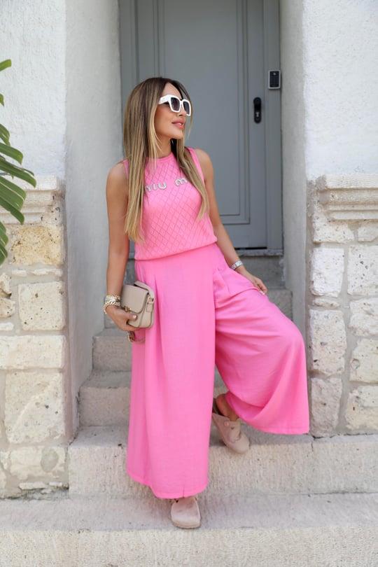 Pembe Tasarım Pantolon