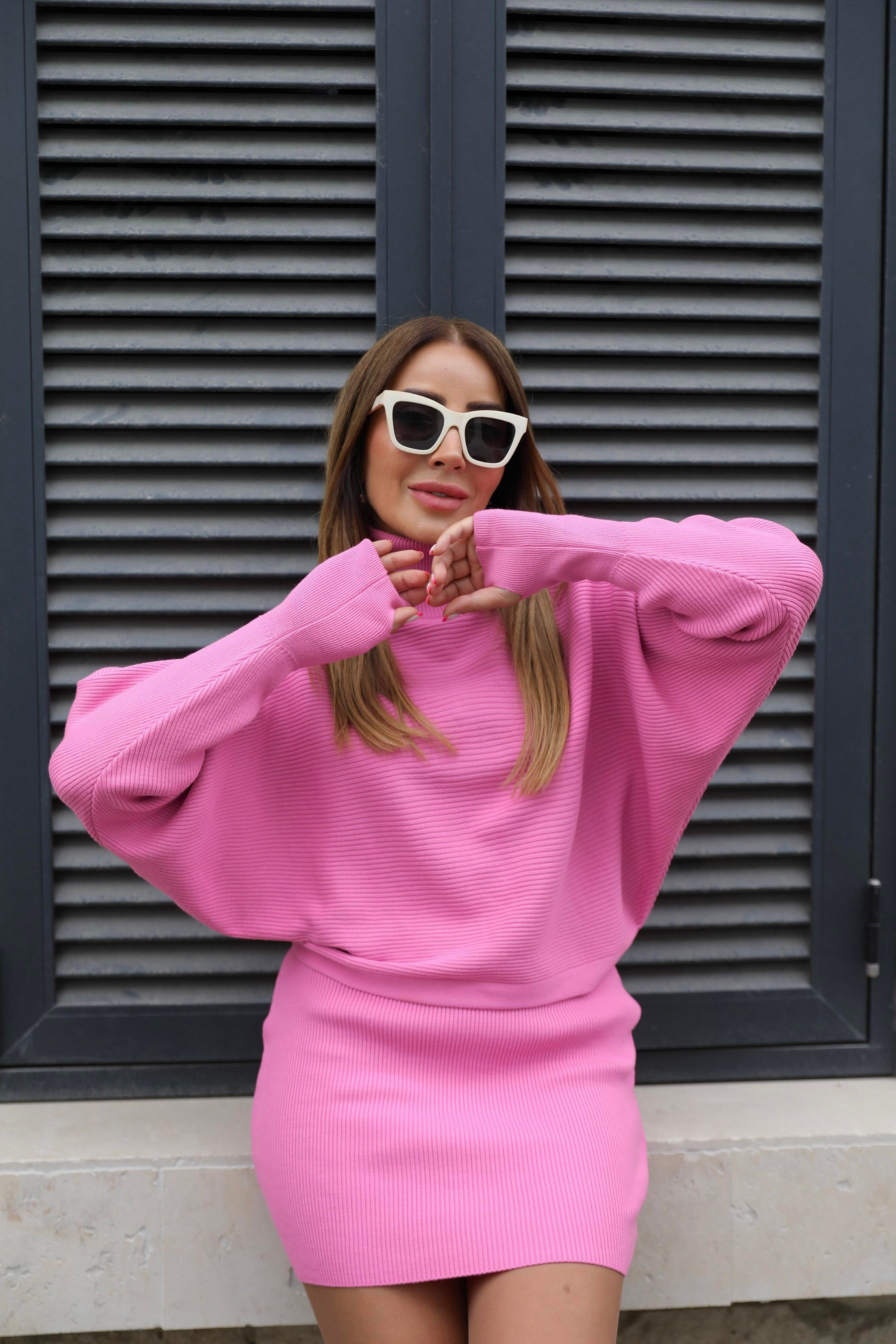 Pembe Triko Etek Bluz Takım
