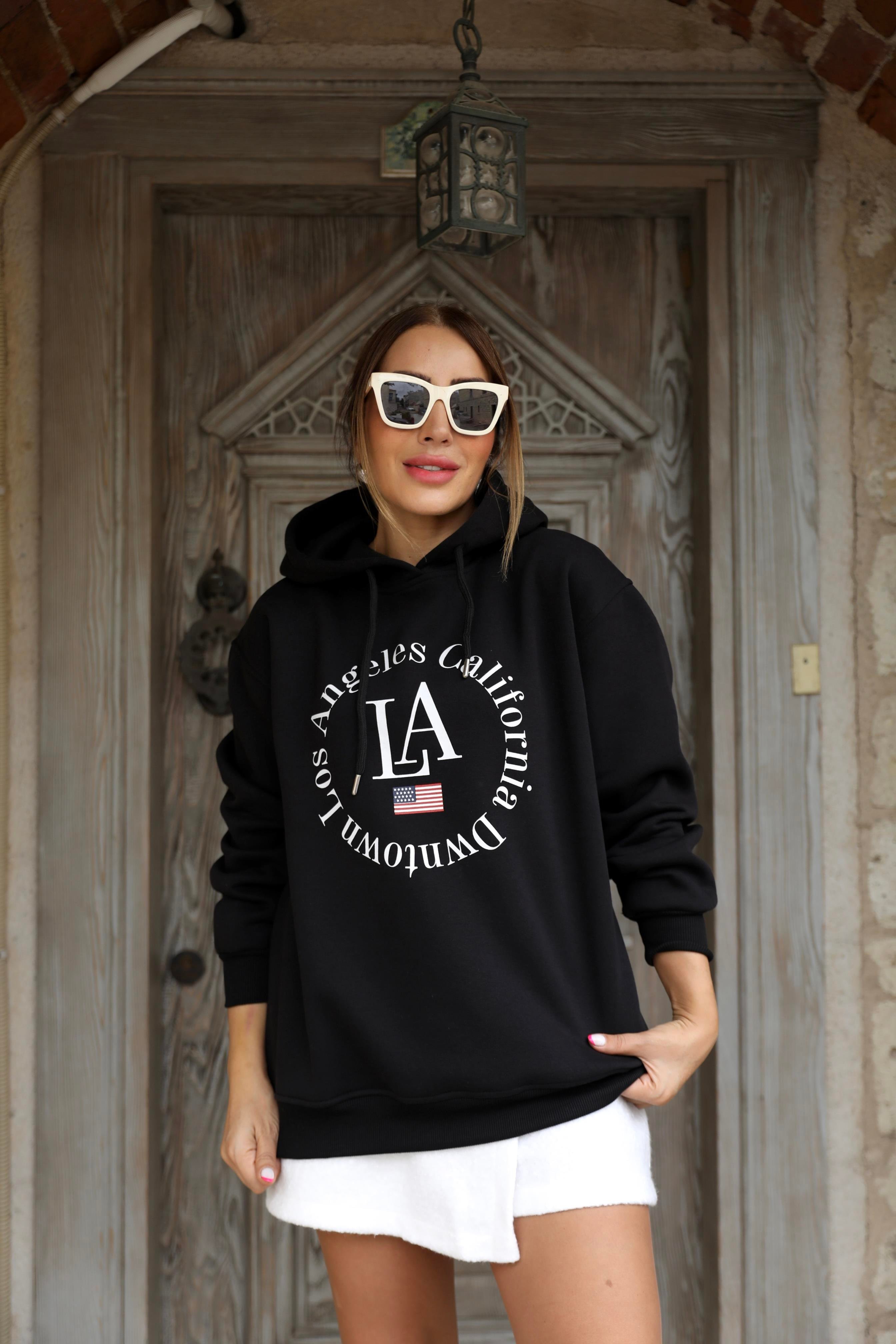 Siyah Baskılı Sweat 
