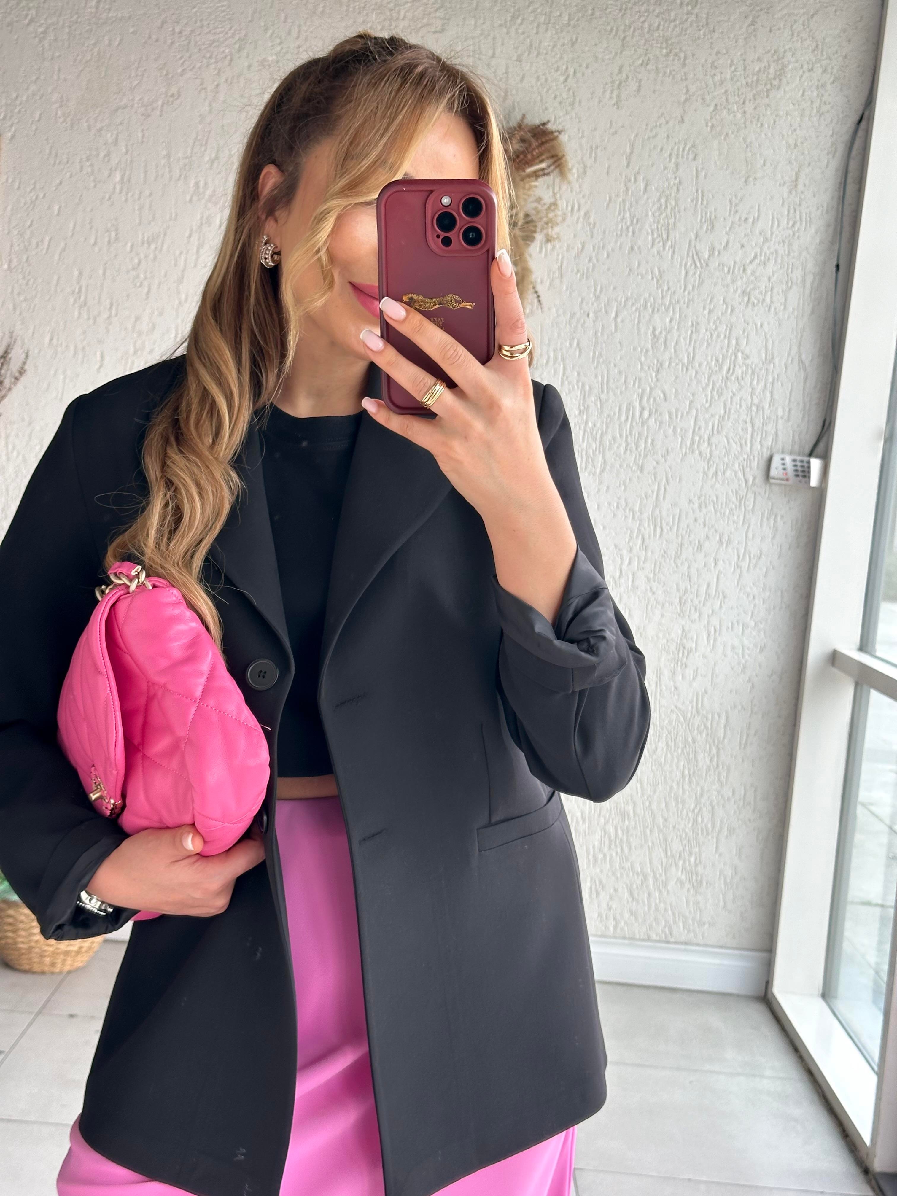 Siyah Duble Blazer Ceket