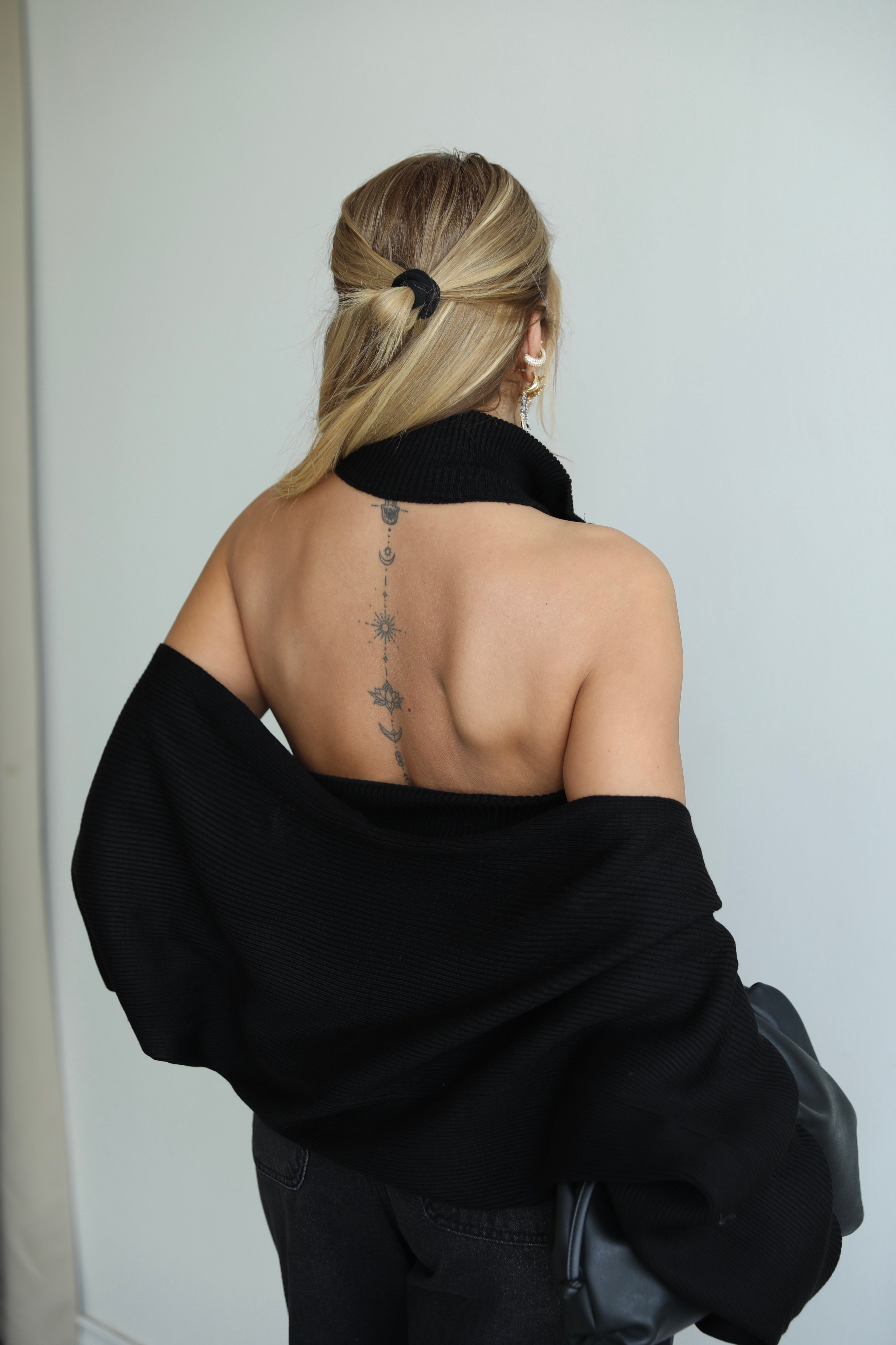 Siyah Triko Bluz Bolero Takım 