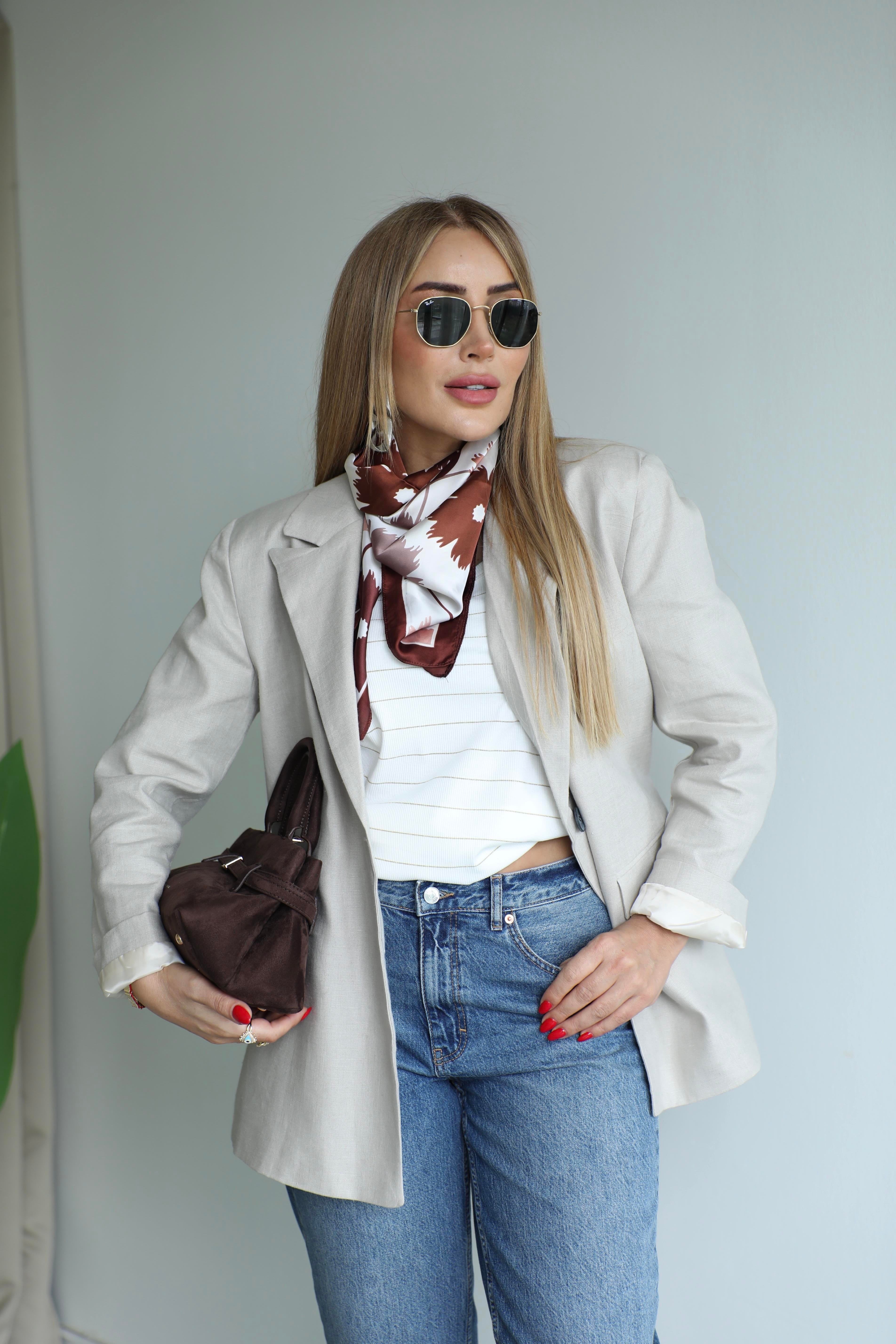 Taş Keten Blazer Ceket