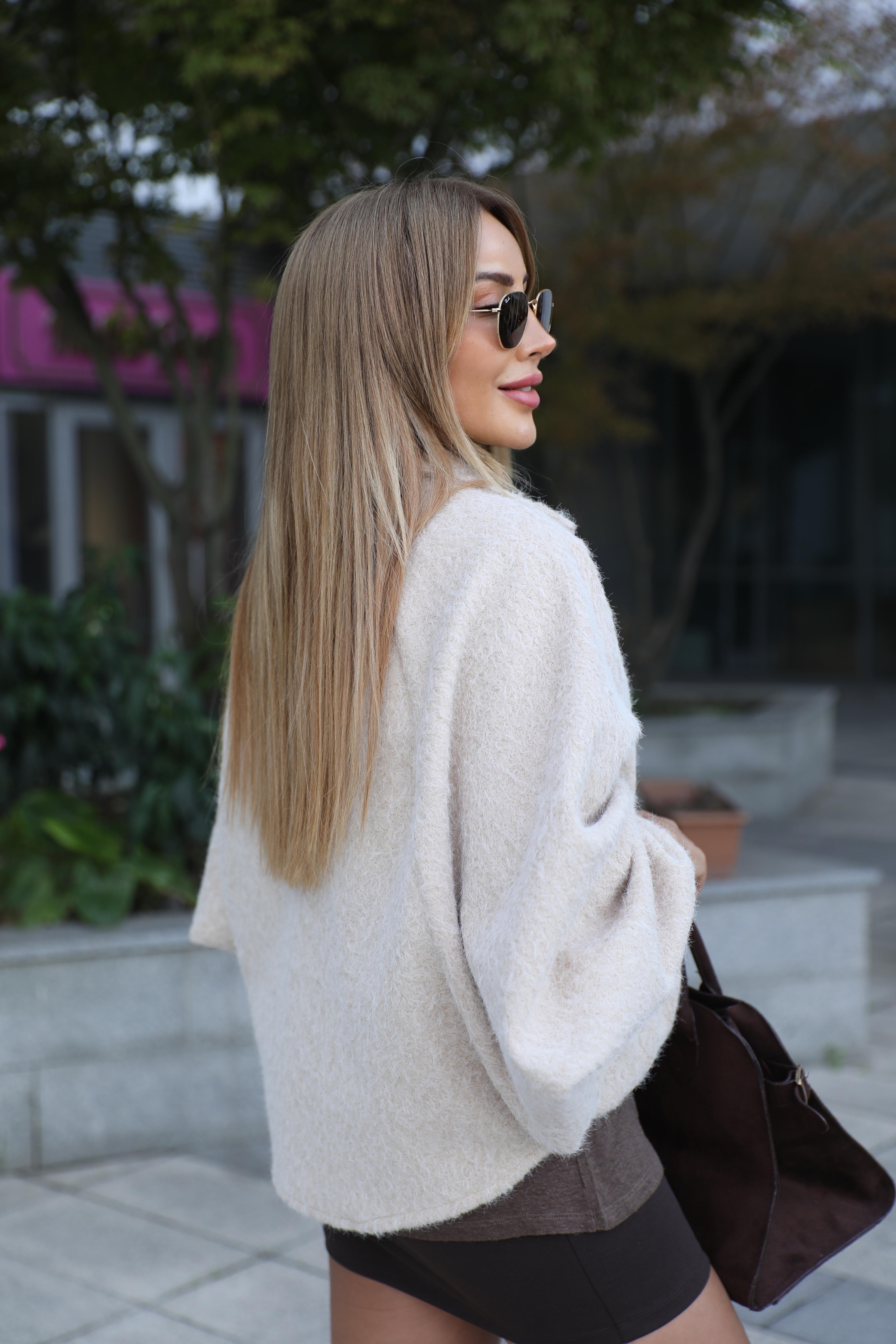 Taş Kırçıllı Kaşe Ceket