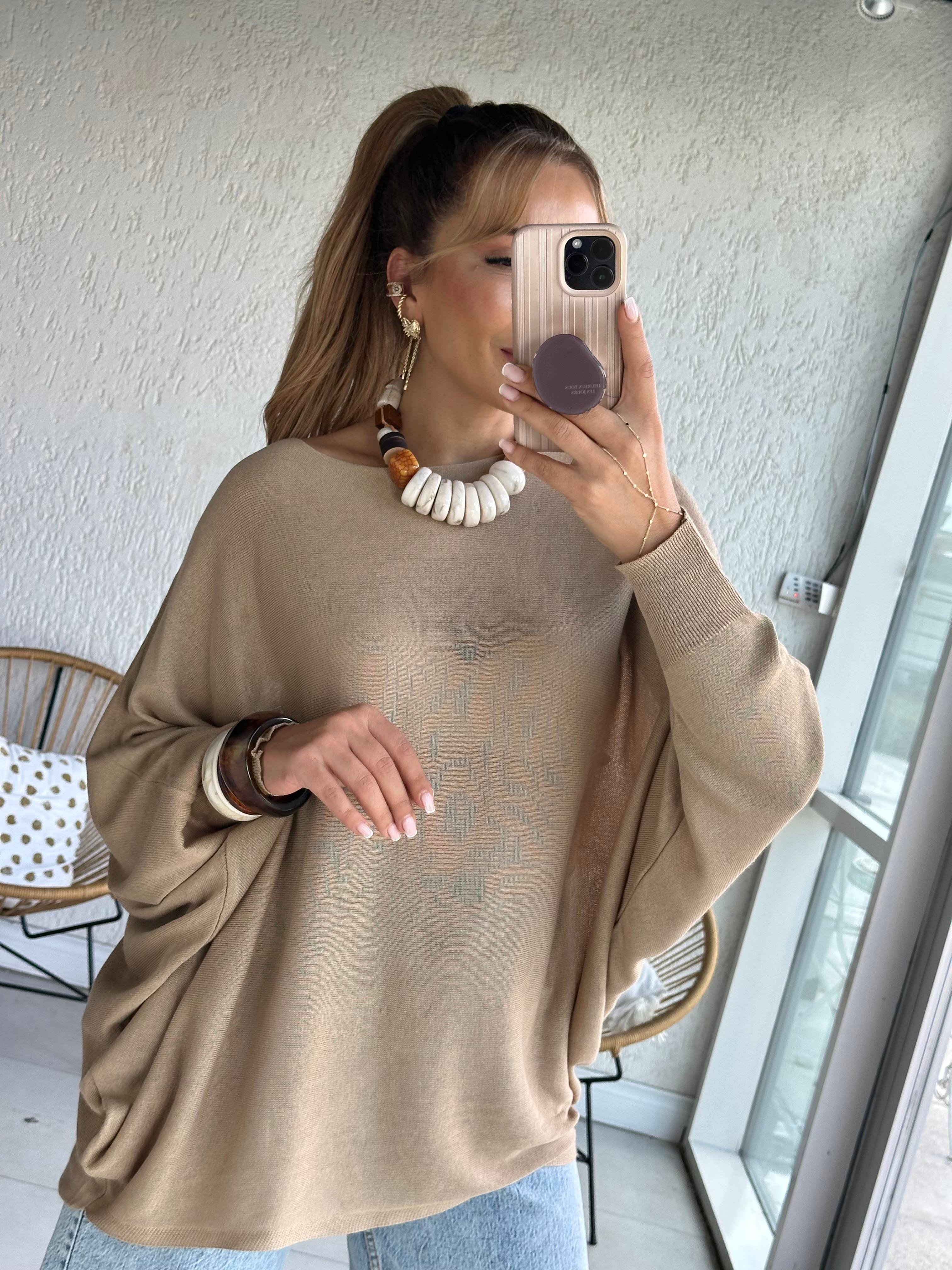 Vizon Salaş Triko Bluz