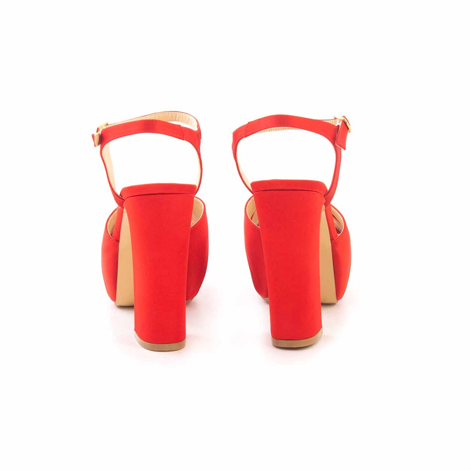 Rouge Kırmızı Saten Kadın Gece & Abiye Ayakkabı 576 Kemal Tanca