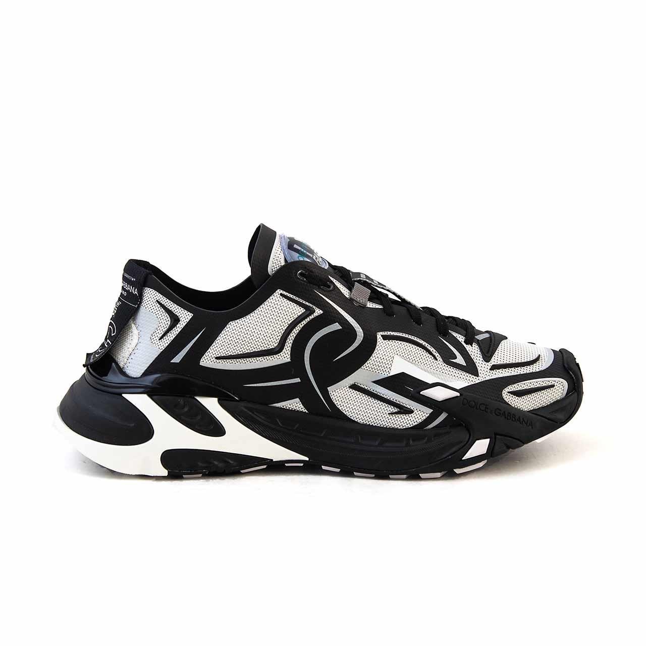 Dolce Gabbana Erkek Hakiki Deri Beyaz-Siyah Spor & Sneaker Ayakkabı
