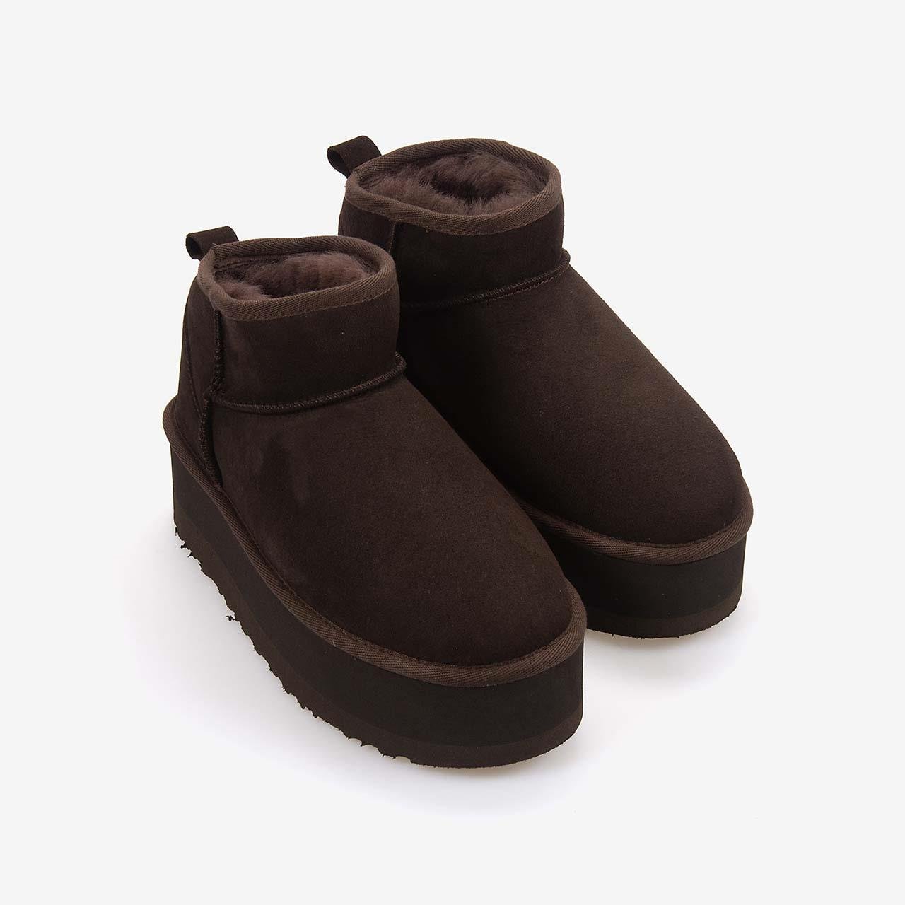 Günlük BotHAWEN ANGELSHAWEN ANGELS Kürklü Süet Deri Kadın Topuklu Bot 2301