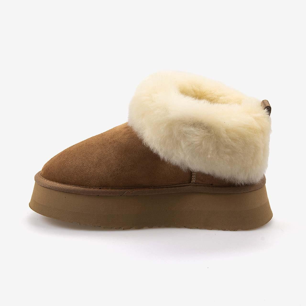 Günlük BotHAWEN ANGELSHAWEN ANGELS Kürklü Süet Deri Yüksek Tabanlı Kadın Bot 2025