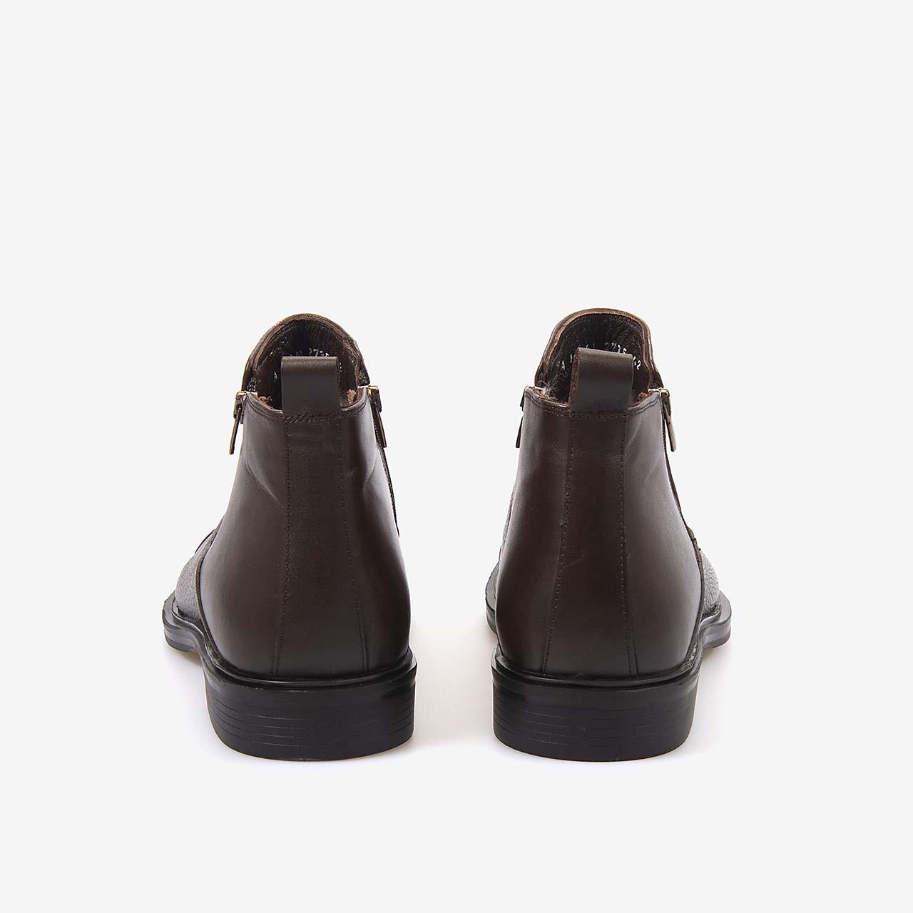 BotKemal TancaKemal Tanca  Hakiki Deri Fermuarlı Erkek Bot A14551