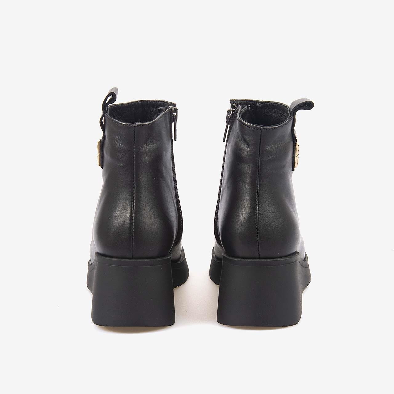 Günlük BotKemal TancaKemal Tanca Hakiki Deri Kadın Dolgu Topuk Bot 601377