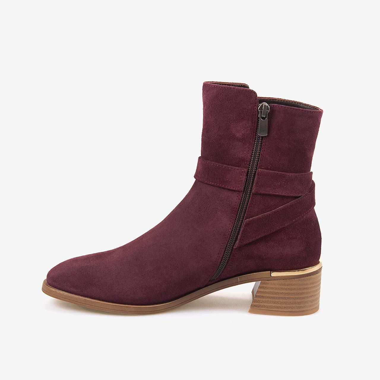 Günlük BotKemal TancaKemal Tanca Hakiki Deri  Kadın Süet Topuklu Bot 26-103557K