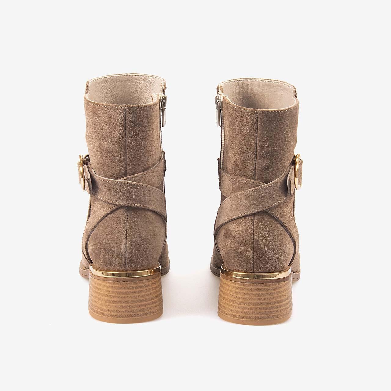 Günlük BotKemal TancaKemal Tanca Hakiki Deri  Kadın Süet Topuklu Bot 26-103557K