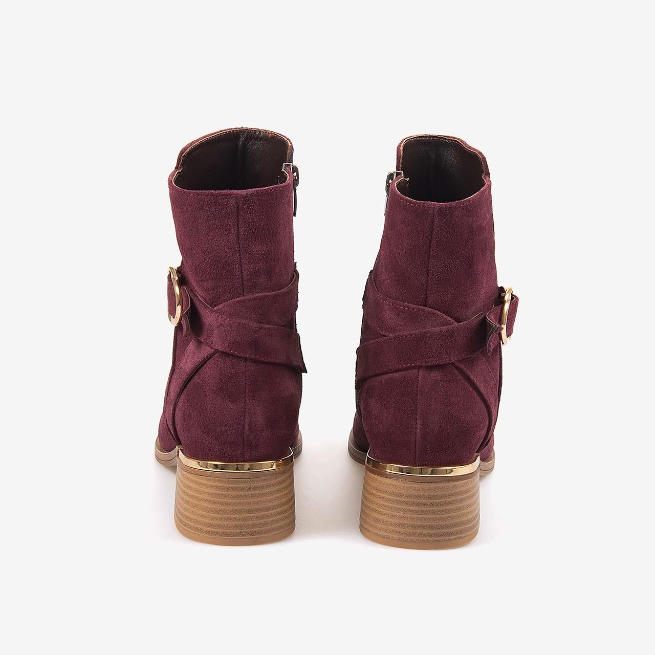 Günlük BotKemal TancaKemal Tanca Hakiki Deri  Kadın Süet Topuklu Bot 26-103557K