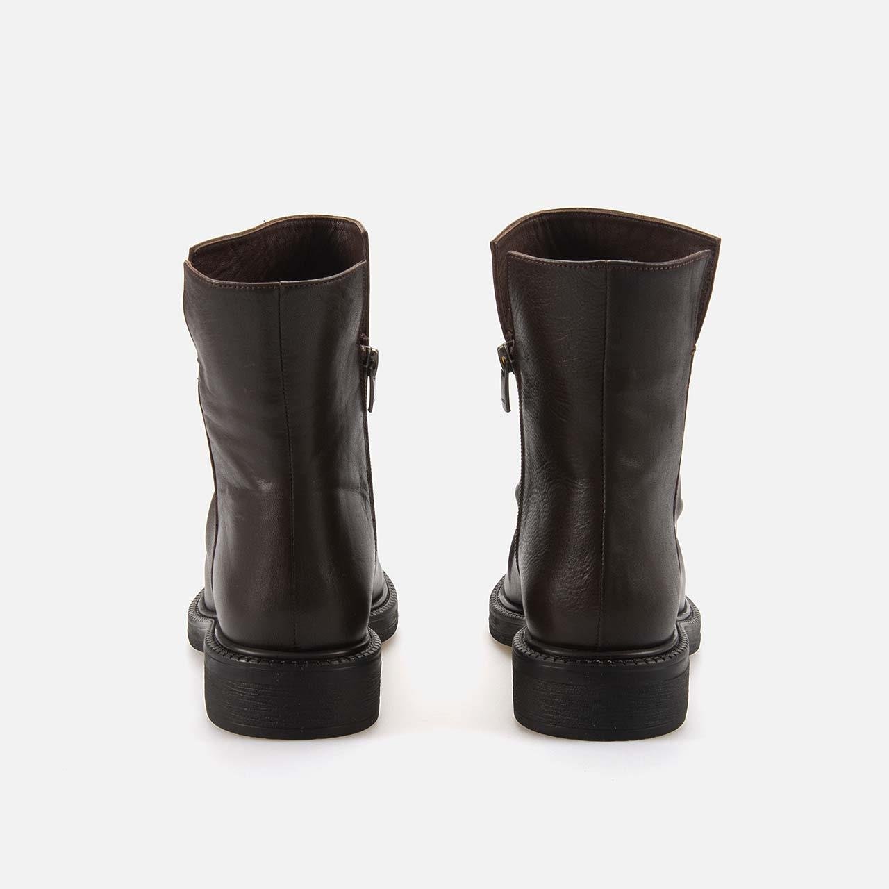 Topuklu BotKemal TancaKemal Tanca Hakiki Deri Kadın Topuklu Bot 24685