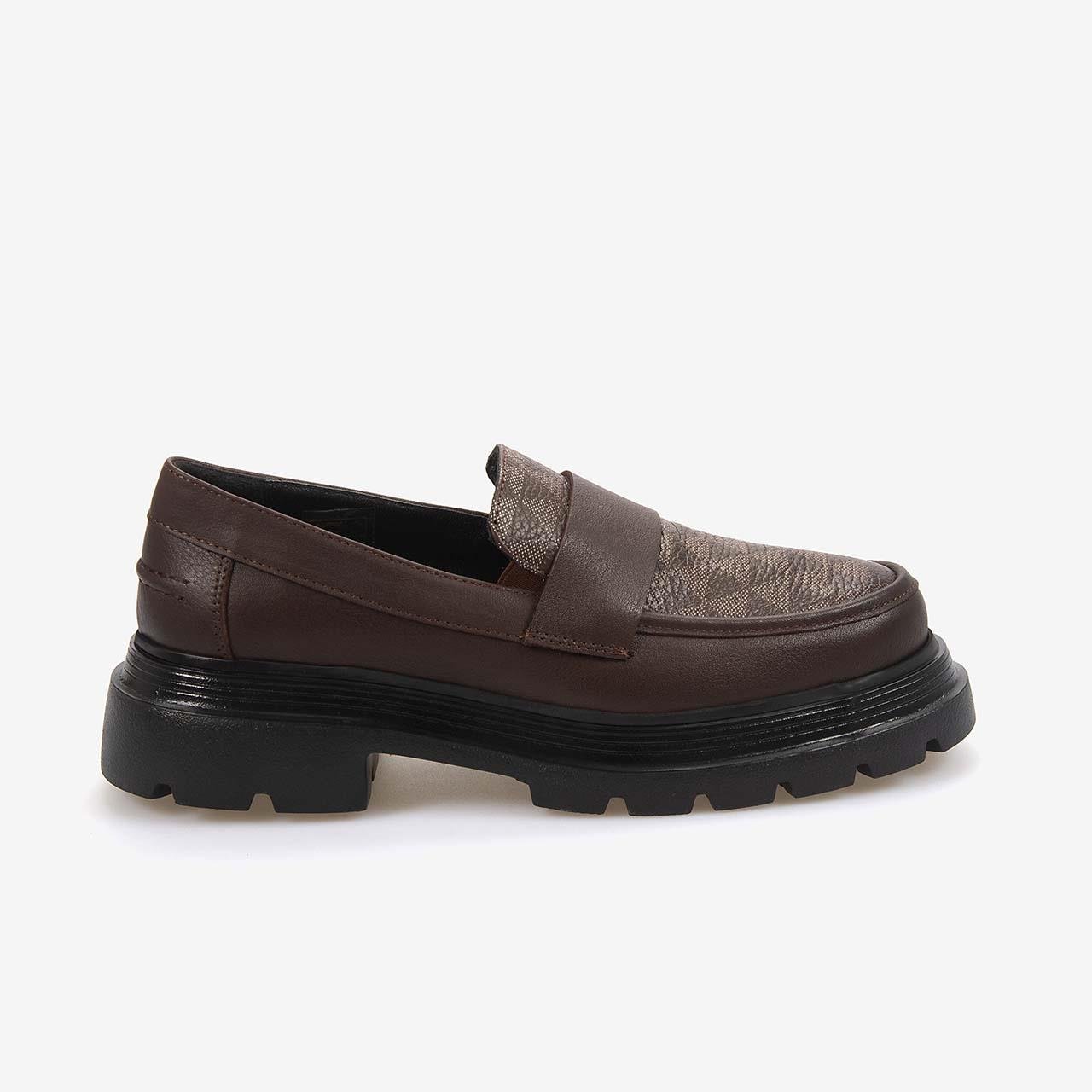 GünlükKemal TancaKemal Tanca Hakiki Deri Kahverengi Günlük Kadın Ayakkabı T804