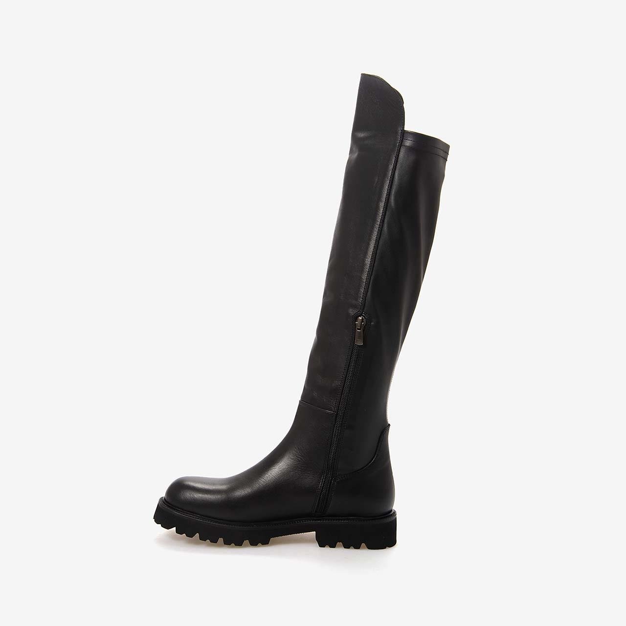 Günlük ÇizmeKemal TancaKemal Tanca Hakiki Deri Siyah Kadın Çizme 7011