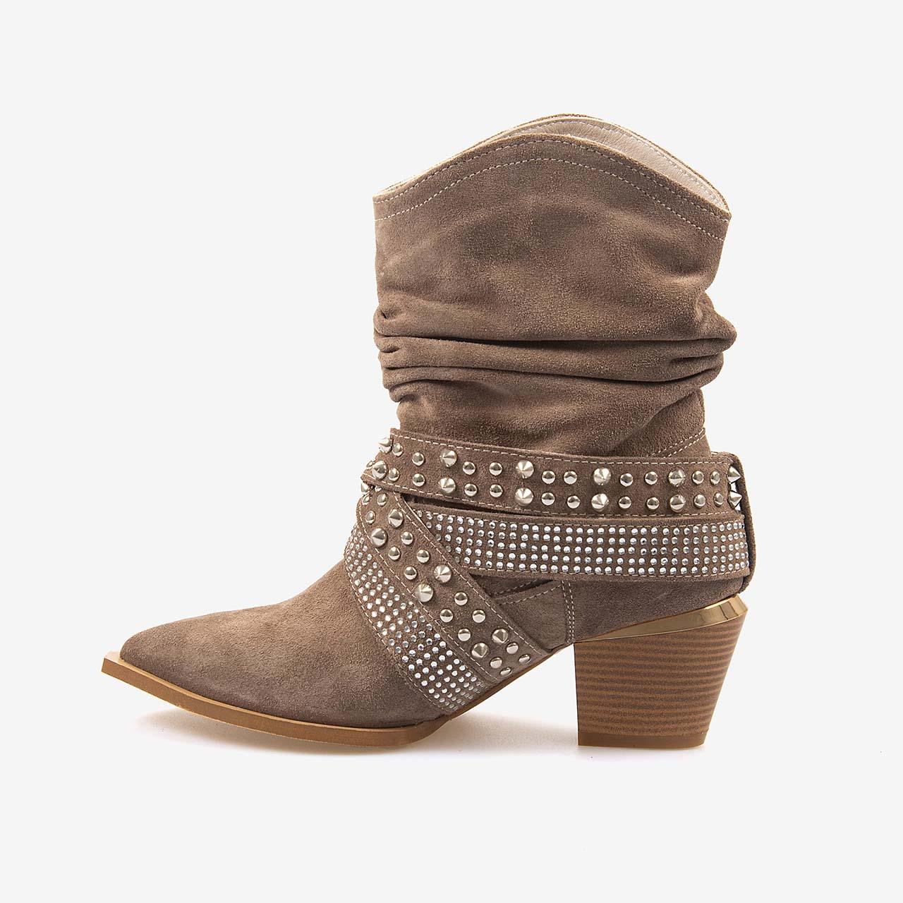 Western BotKemal TancaKemal Tanca Hakiki Deri Süet Kadın Western Bot 26-103152K