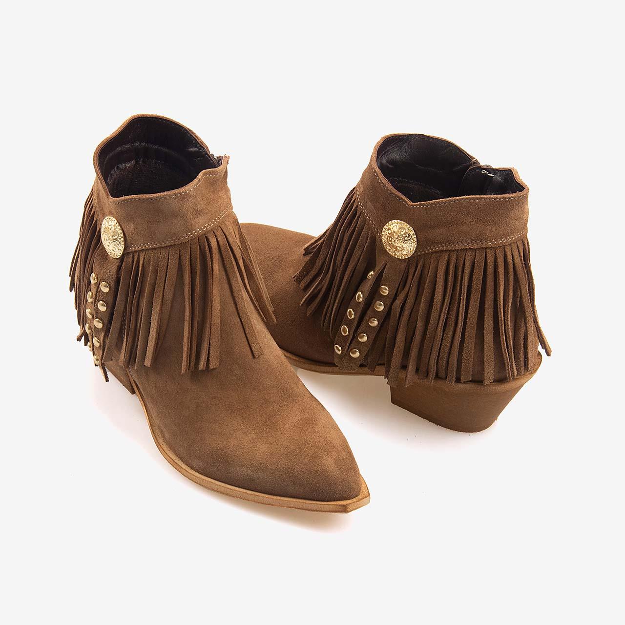 Western BotKemal TancaKemal Tanca Hakiki Deri Süet Kadın Western Bot 26-102760K