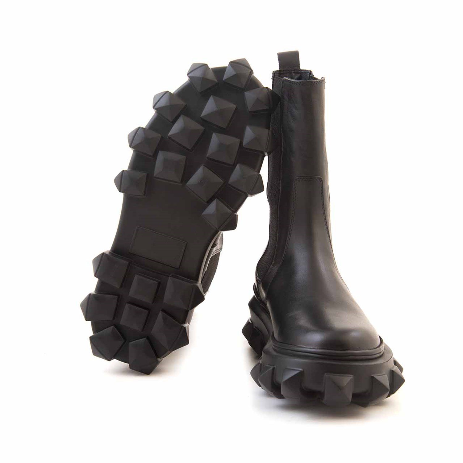 Mocassini Deri Kadın Günlük Bot 4649