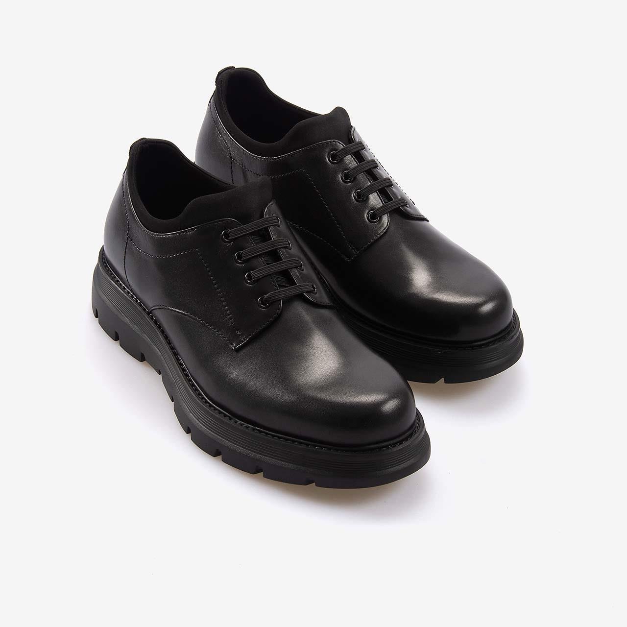 GünlükMocassini GoldMocassini Gold Geyik Derisi Kauçuk Taban Siyah Günlük Erkek Ayakkabı 67629V