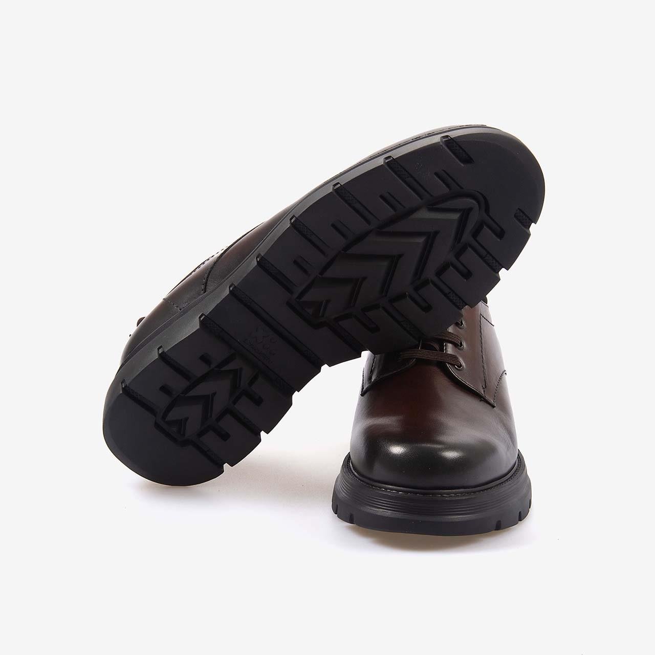 GünlükMocassini GoldMocassini Gold Geyik Derisi Kauçuk Taban Kahverengi Günlük Erkek Ayakkabı 67629S