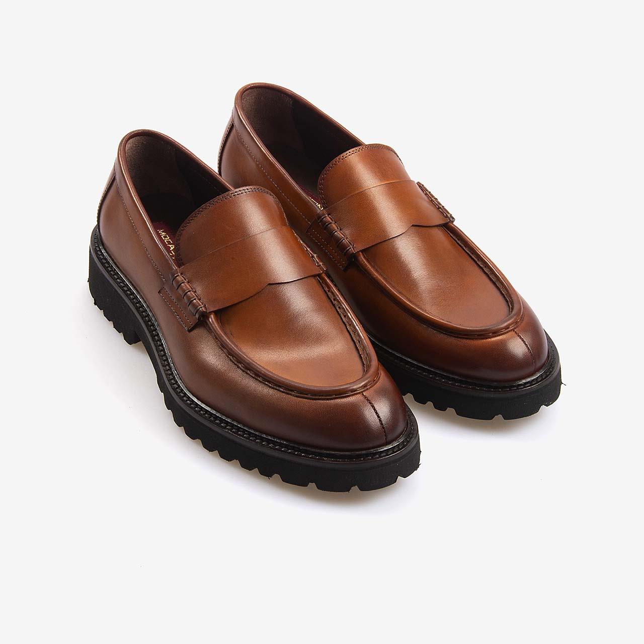 GünlükMocassini GoldMocassini Gold Hakiki Deri Erkek Günlük Ayakkabı 827C