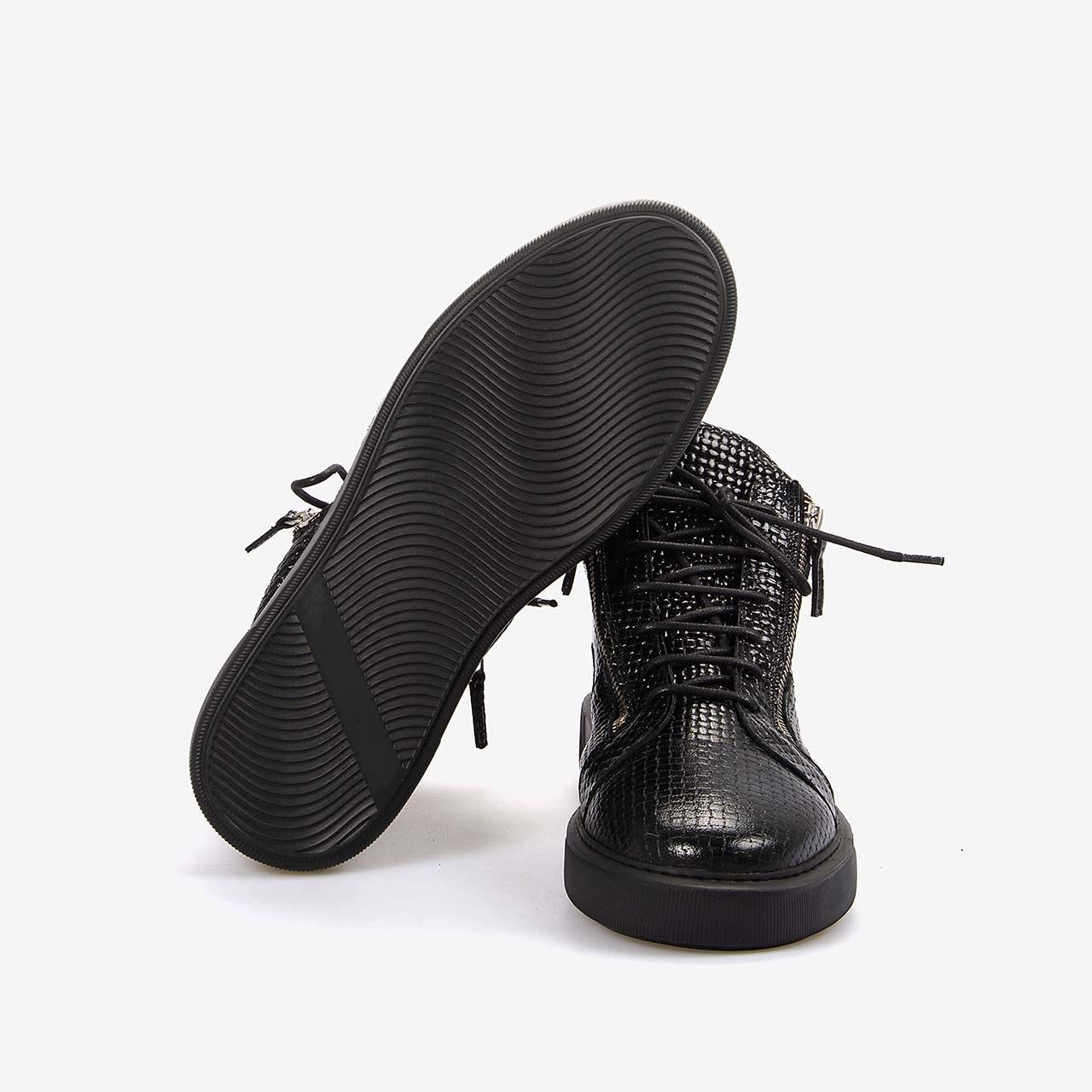 BotMocassiniMocassini Hakiki Deri Erkek Siyah Bot S5