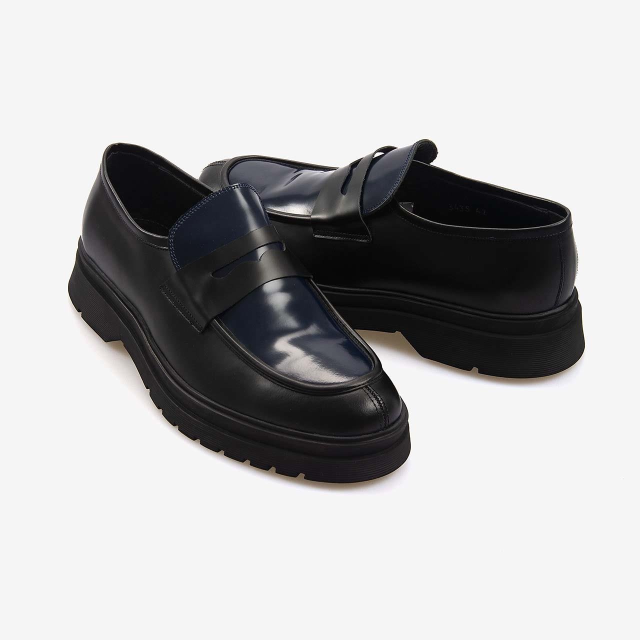 GünlükMocassiniMocassini Hakiki Deri Erkek Siyah Günlük Ayakkabı 3435