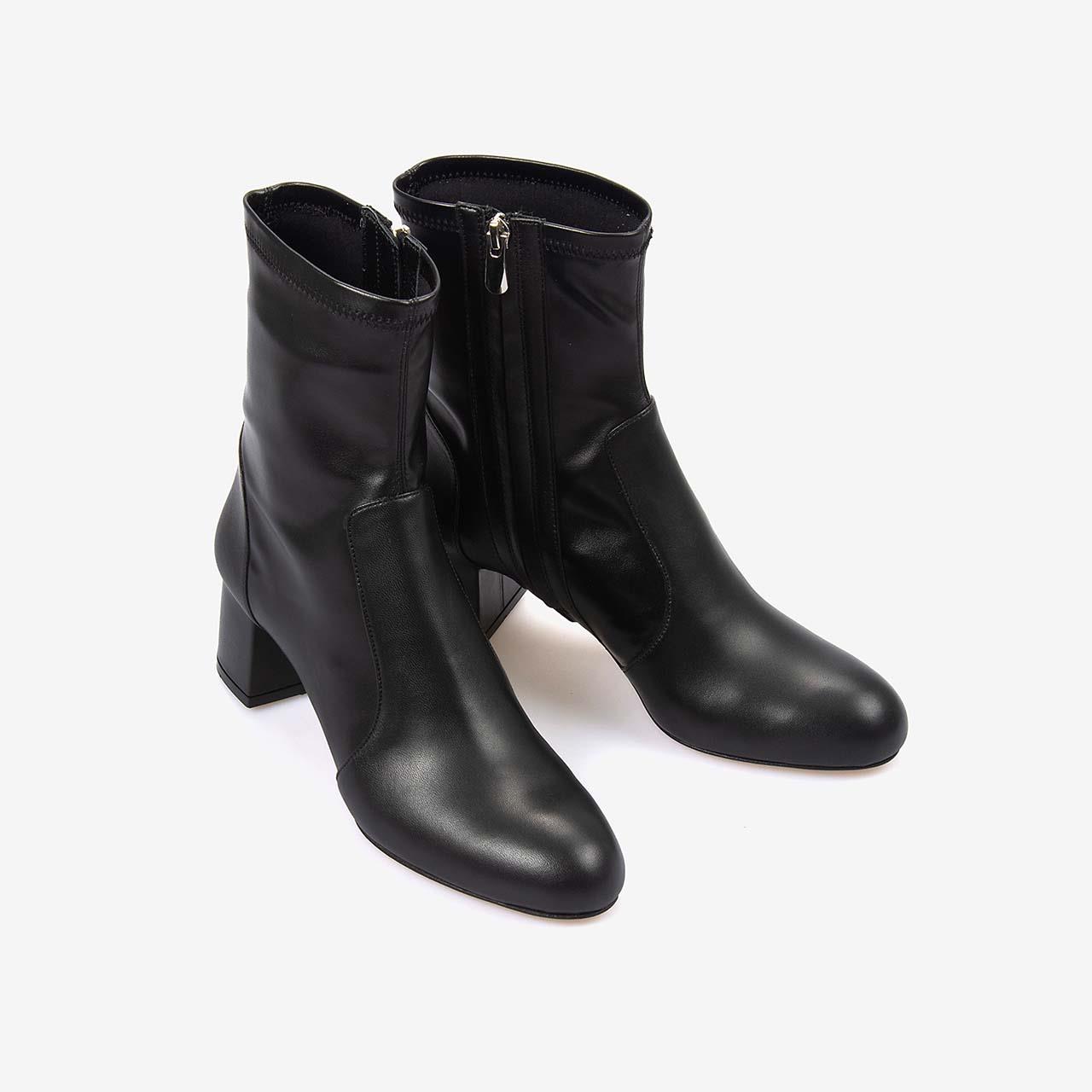 Günlük BotMocassiniMocassini Hakiki Deri Kadın Siyah Bot M101