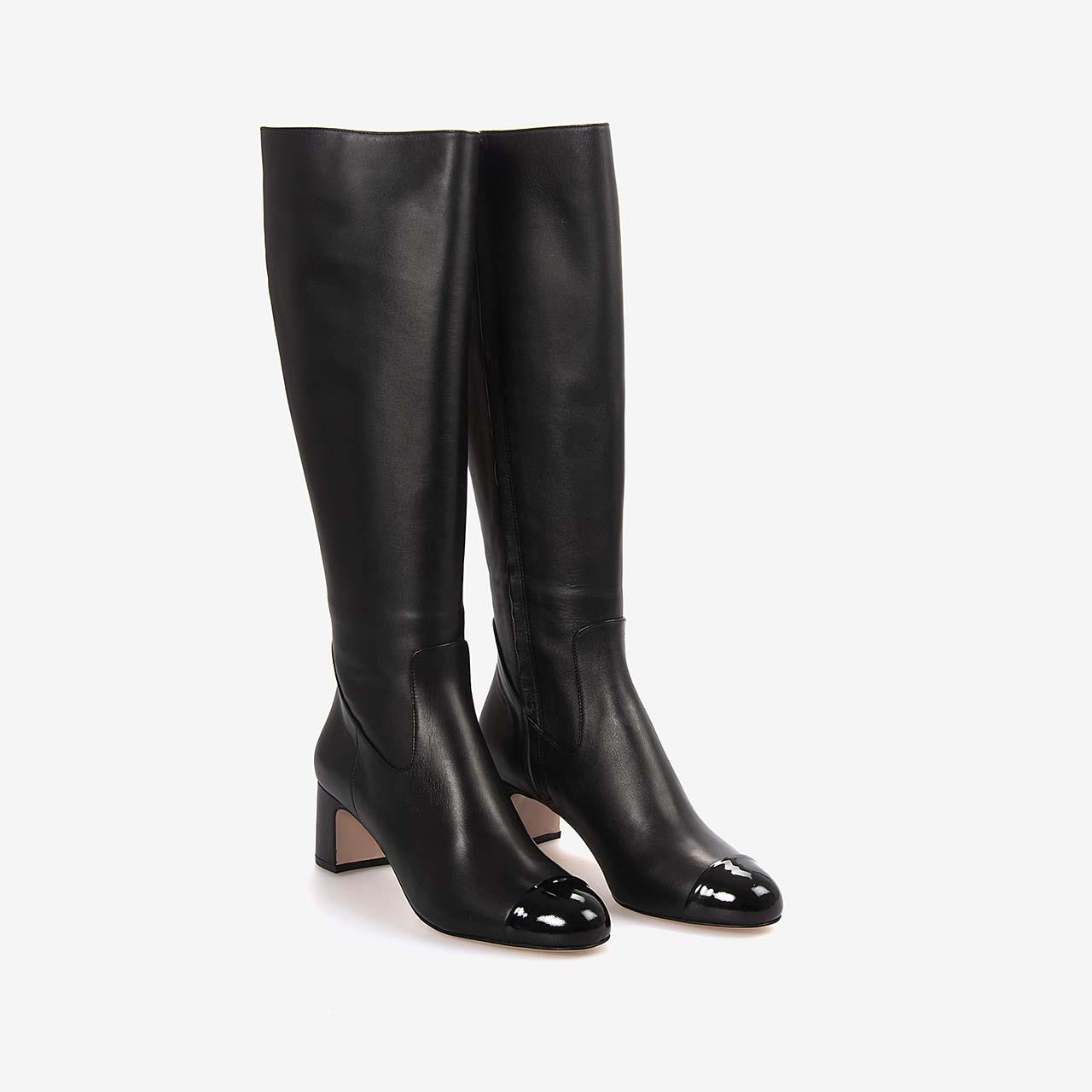 Günlük ÇizmeMocassiniMocassini Hakiki Deri Siyah Kadın Çizme M102