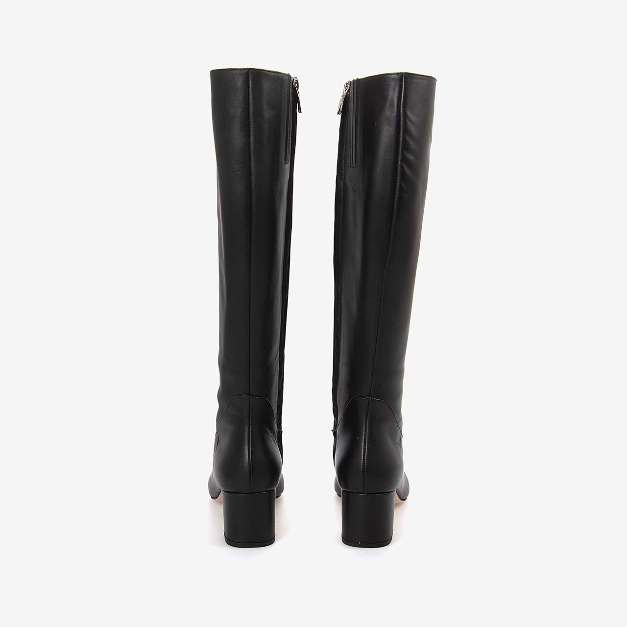 Günlük ÇizmeMocassiniMocassini Hakiki Deri Siyah Kadın Çizme M102