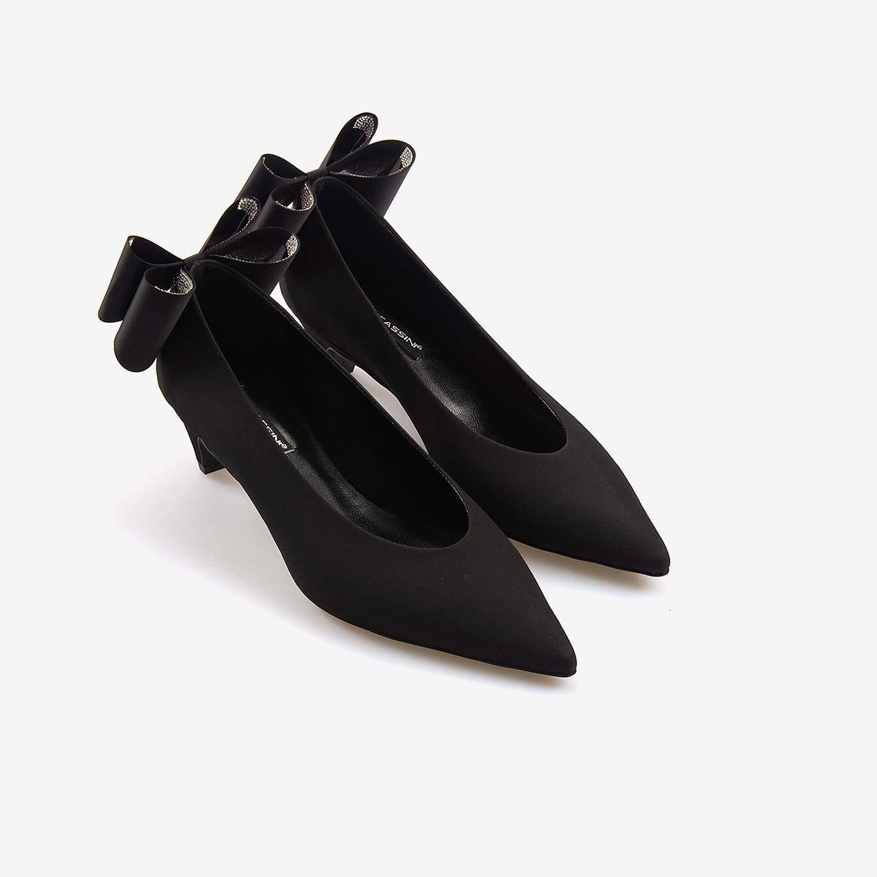 Topuklu AyakkabıMocassiniMocassini Saten Kadın Topuklu Ayakkabı 140-24