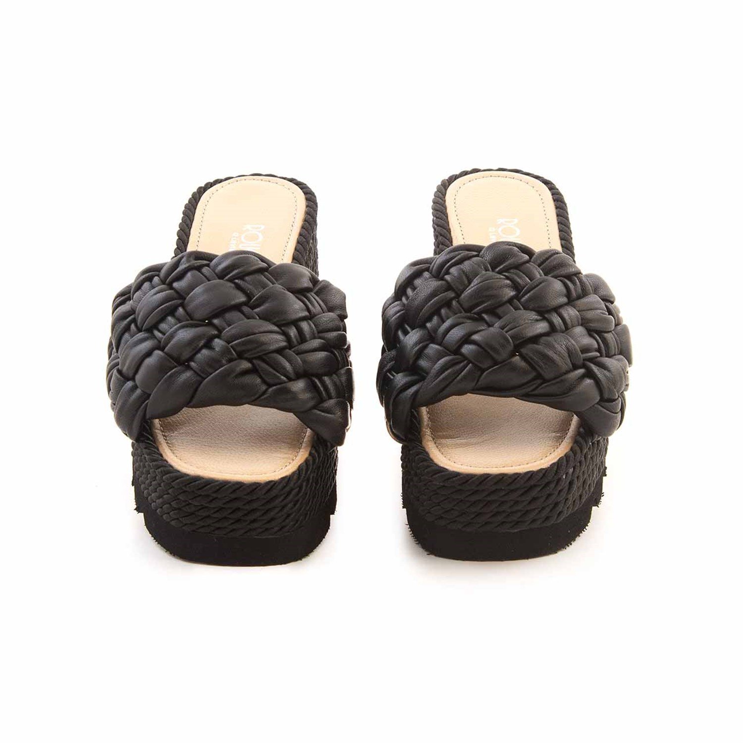 Rouge Deri Dolgu Topuklu Kadın Terlik 36-10