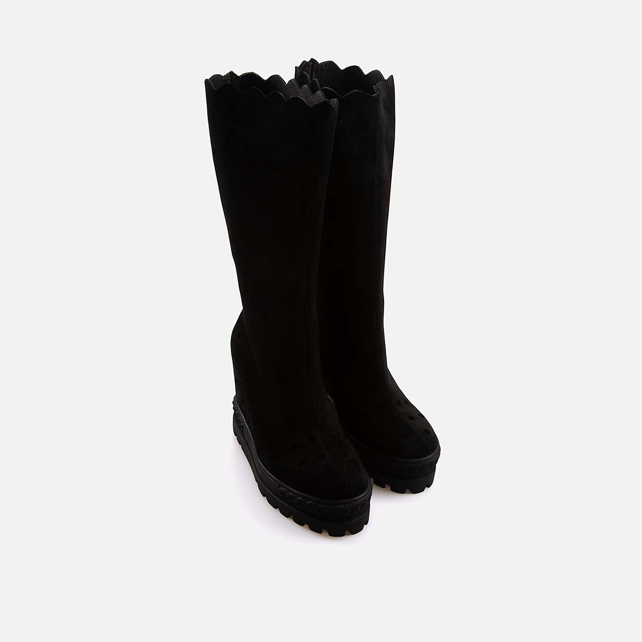 Günlük ÇizmeRougeRouge  Dolgu Topuklu Kadın Çizme 6201-1