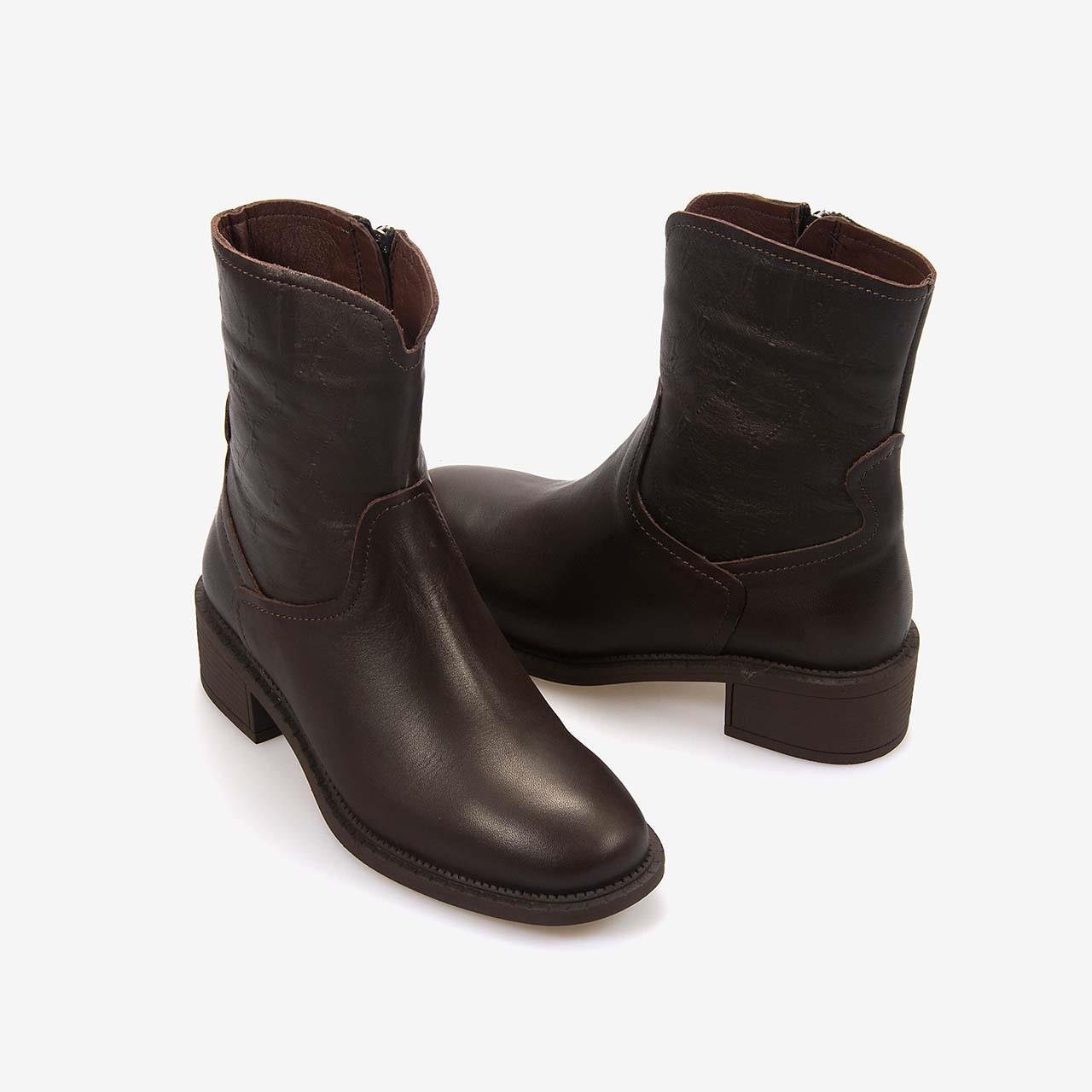 Günlük BotRougeRouge Hakiki Deri Günlük Kadın Bot 628