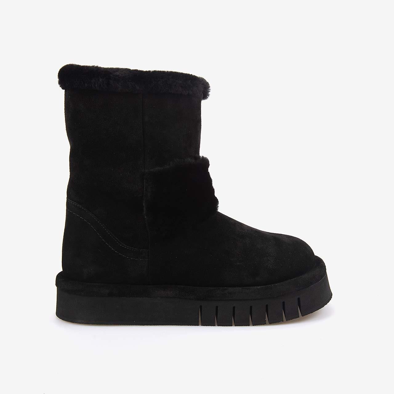 Günlük BotRougeRouge Hakiki Deri İçi Kürklü Kadın Bot 1070-1