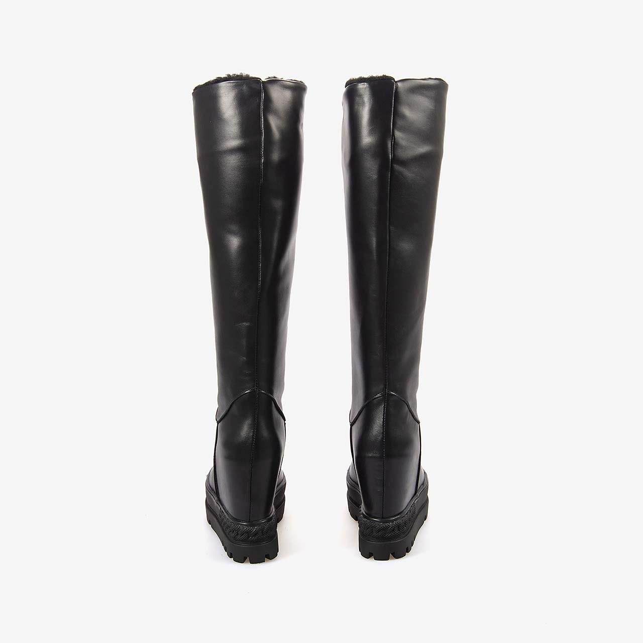 Günlük ÇizmeRougeRouge Hakiki Deri Kadın  Platform Topuk Çizme 44211