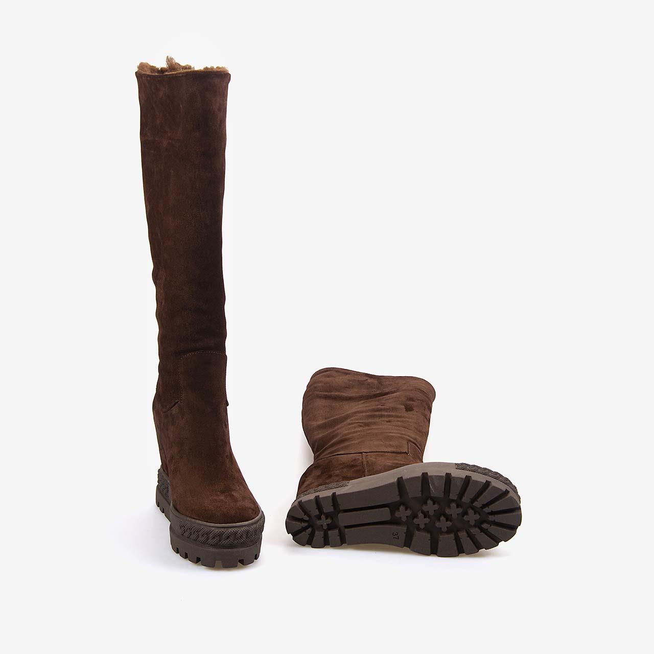 Günlük ÇizmeRougeRouge Hakiki Deri Kadın  Platform Topuk Çizme 44211