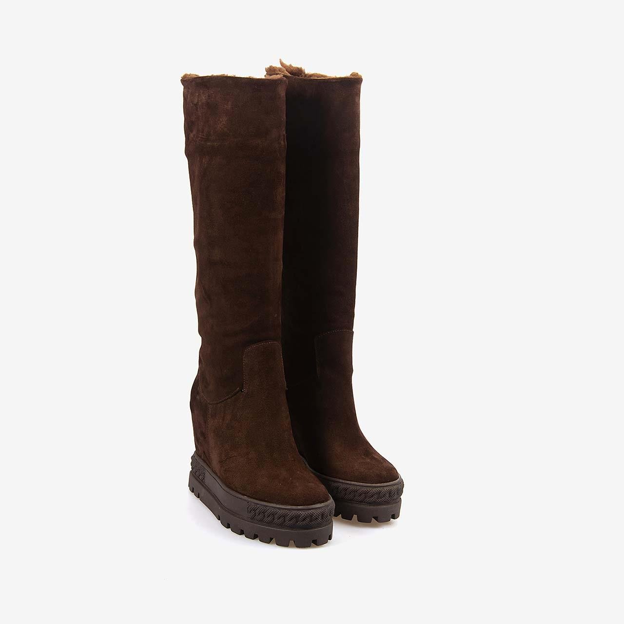 Günlük ÇizmeRougeRouge Hakiki Deri Kadın  Platform Topuk Çizme 44211