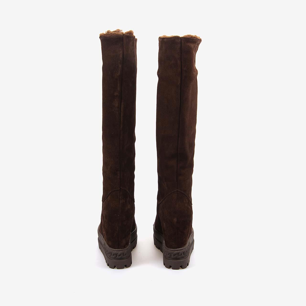 Günlük ÇizmeRougeRouge Hakiki Deri Kadın  Platform Topuk Çizme 44211