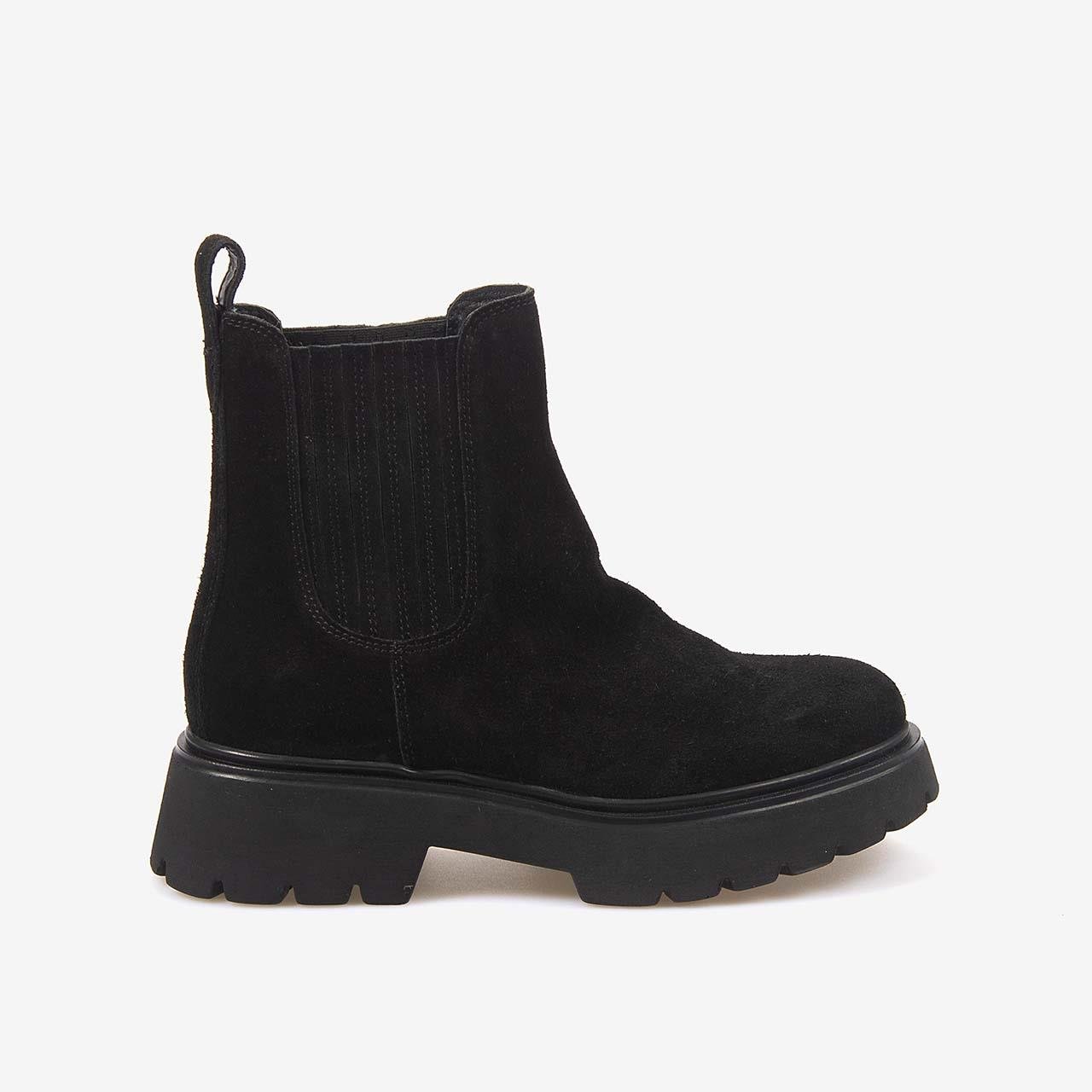 Günlük BotRougeRouge Hakiki Deri Kadın Süet Chelsea Bot 1700-3022