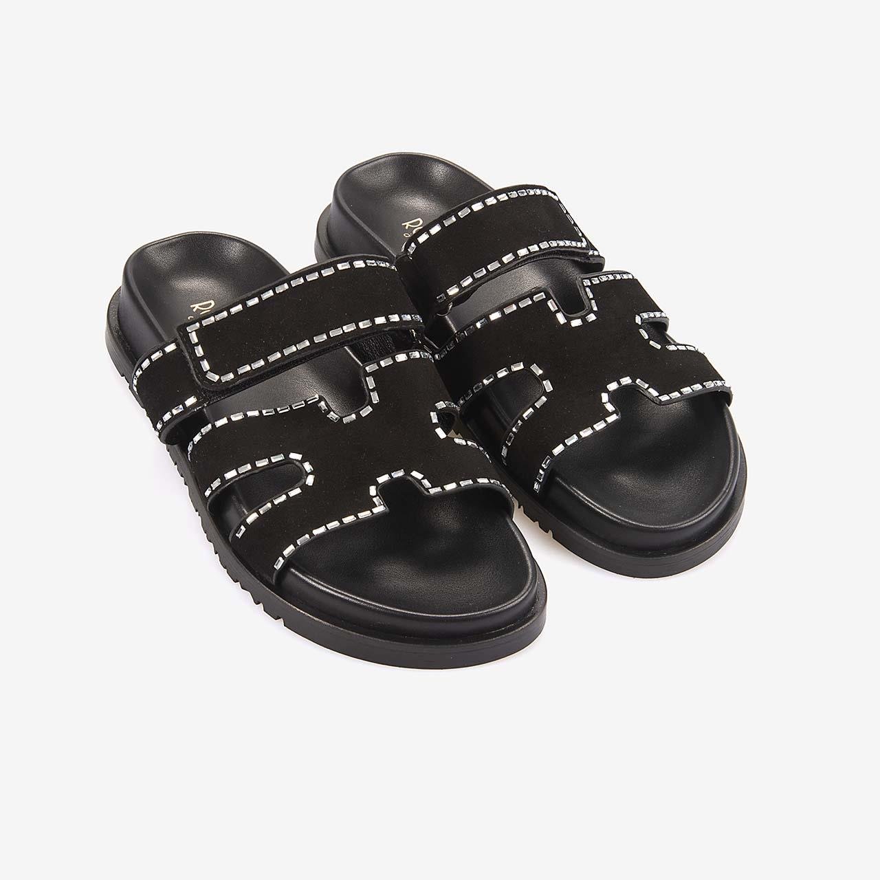 TerlikRougeRouge Hakiki Deri Süet Kadın Terlik 3092-1