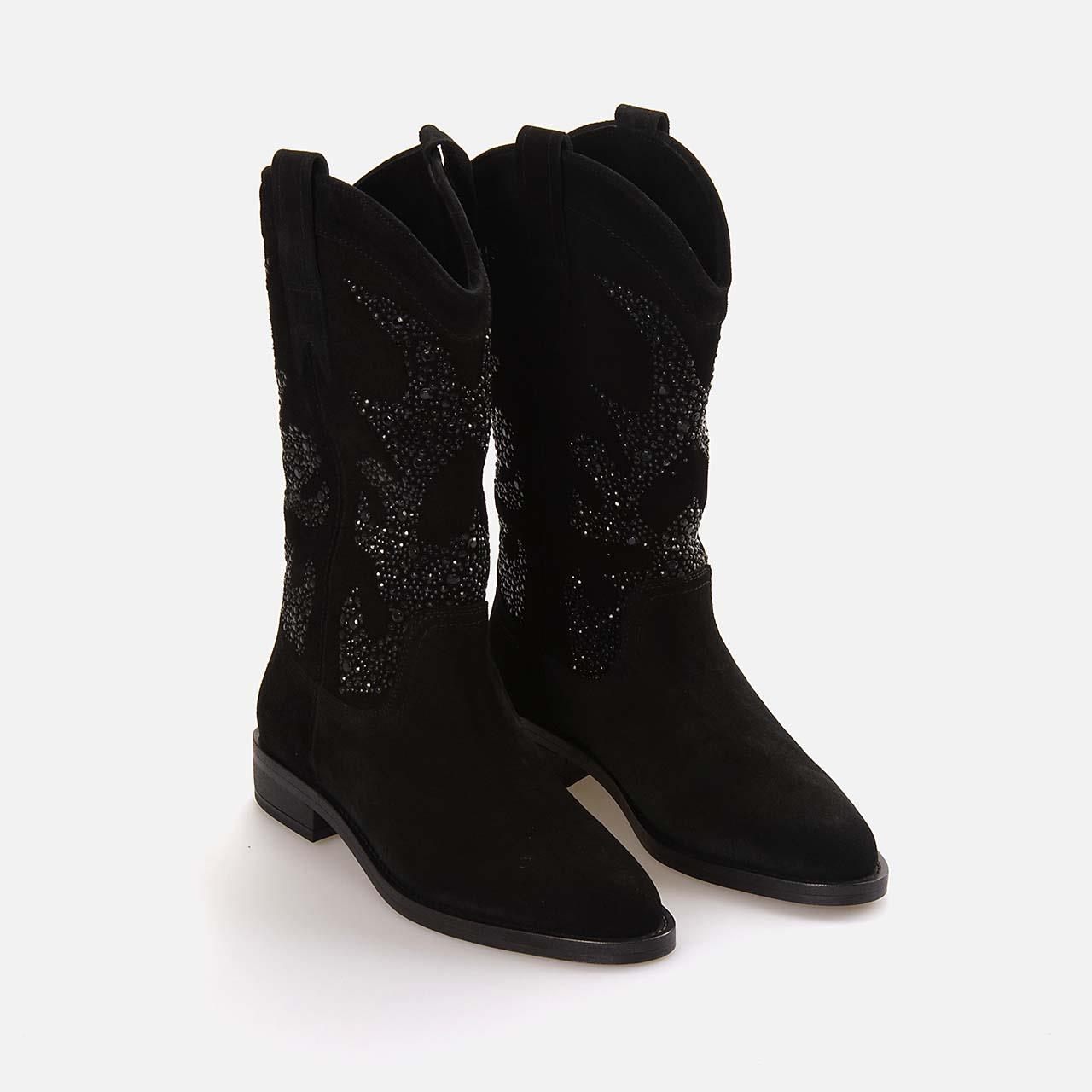 Western BotRougeRouge Hakiki Deri Süet Kadın Western Bot 197