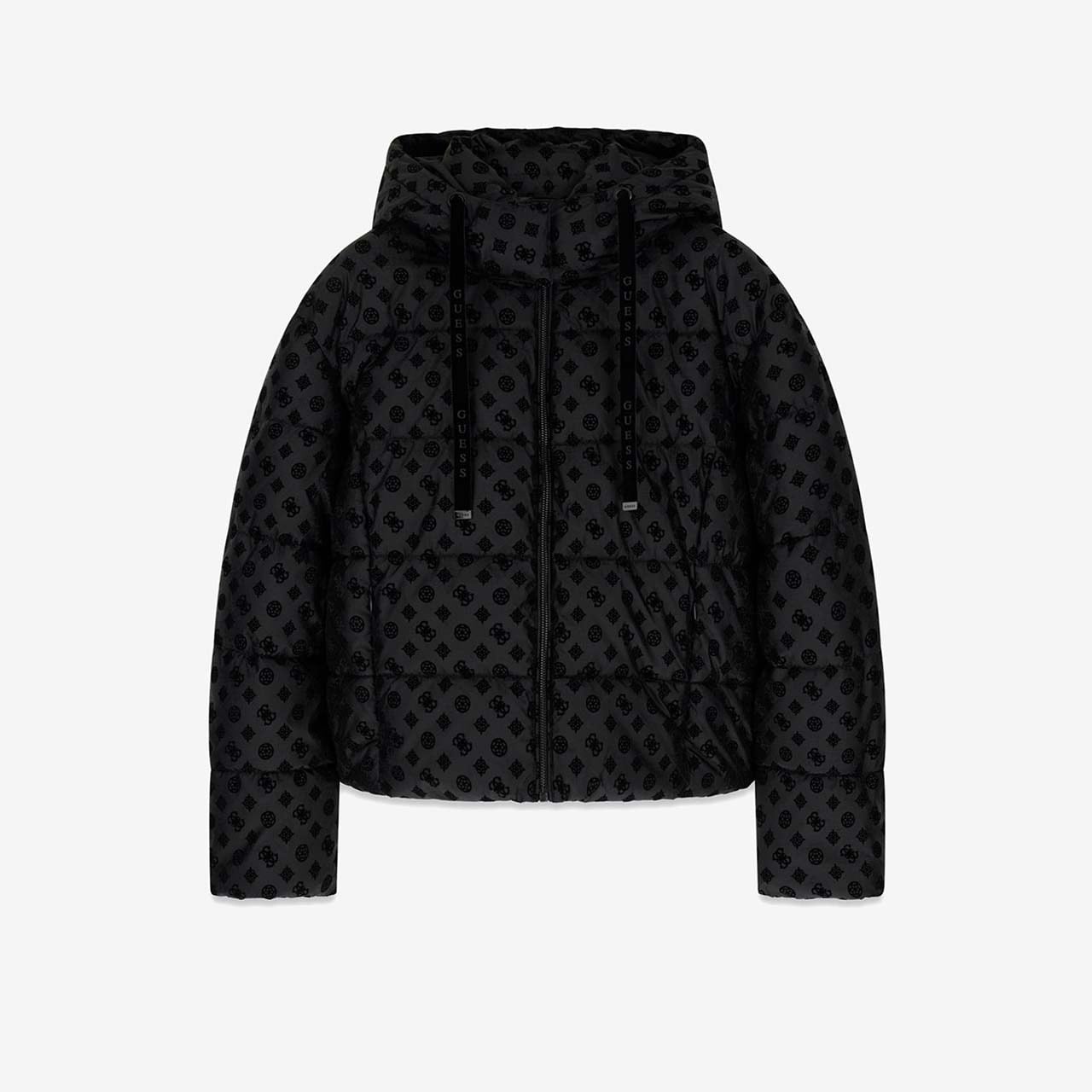Guess 4G Logolu Fermuarlı Kapüşonlu Kadın Mont W6BL56W4195