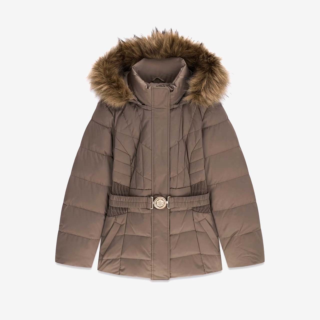 Guess Kemer Detaylı Fermuarlı Kısa Kadın Mont W6BL38W4087