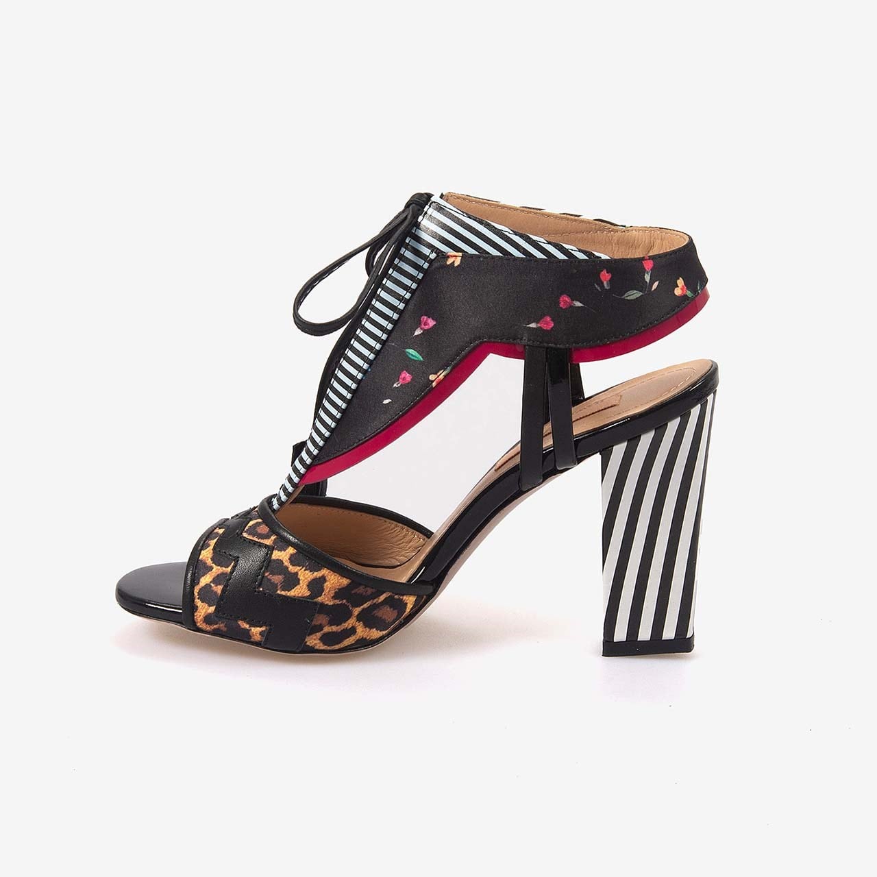 Hawen Angels Kadın Kösele Taban Leopar Desenli 11cm Topuklu Ayakkabı 5669-162-V2
