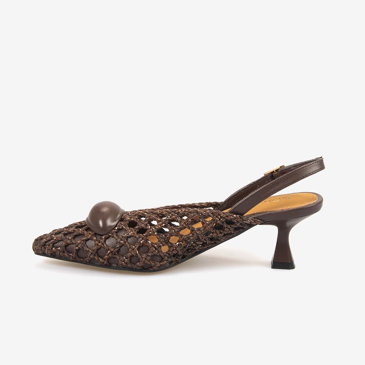 Noa Harmon Kadın Örgü SlingBack 5,5cm Sivri Burun Topuklu Ayakkabı 10342