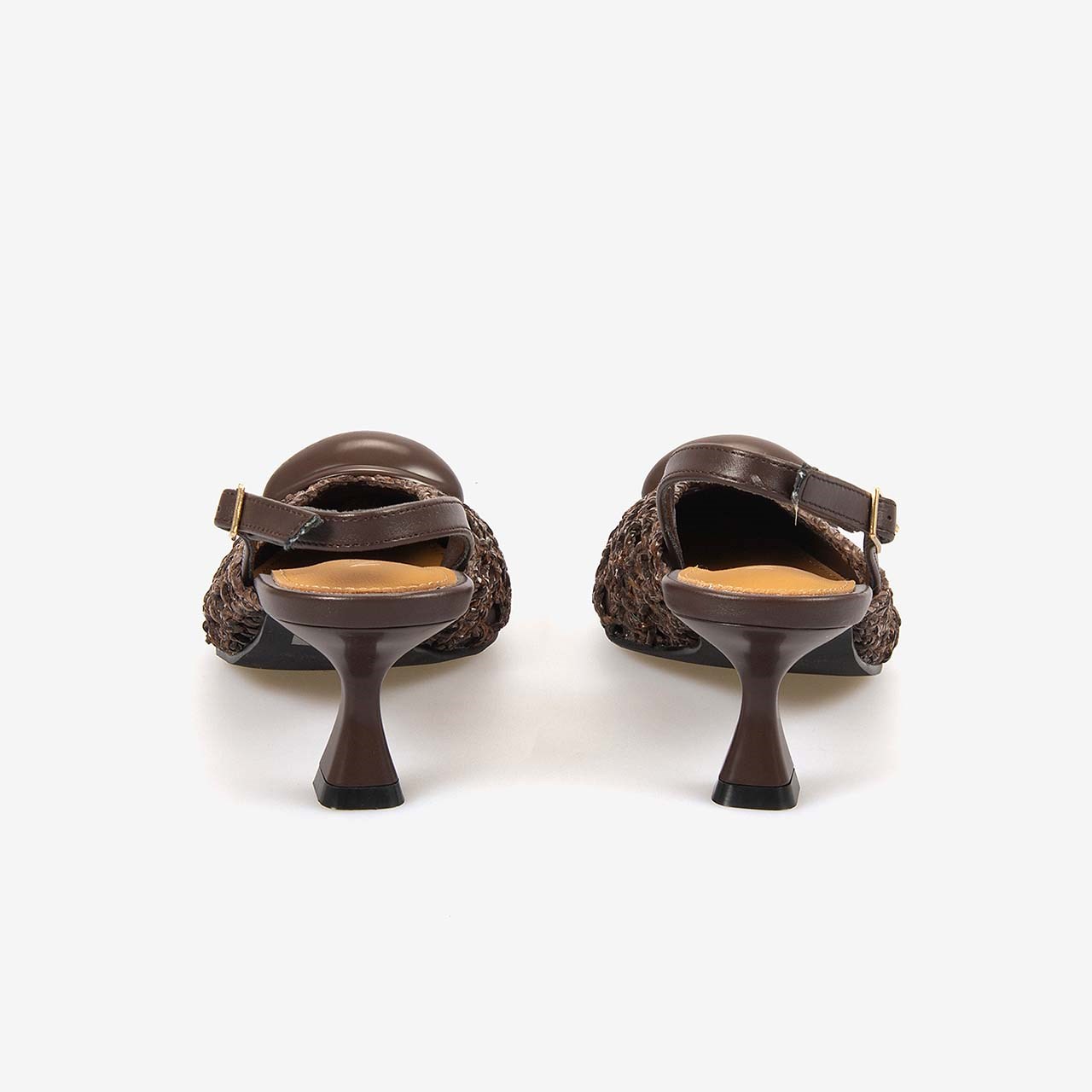 Noa Harmon Kadın Örgü SlingBack 5,5cm Sivri Burun Topuklu Ayakkabı 10342