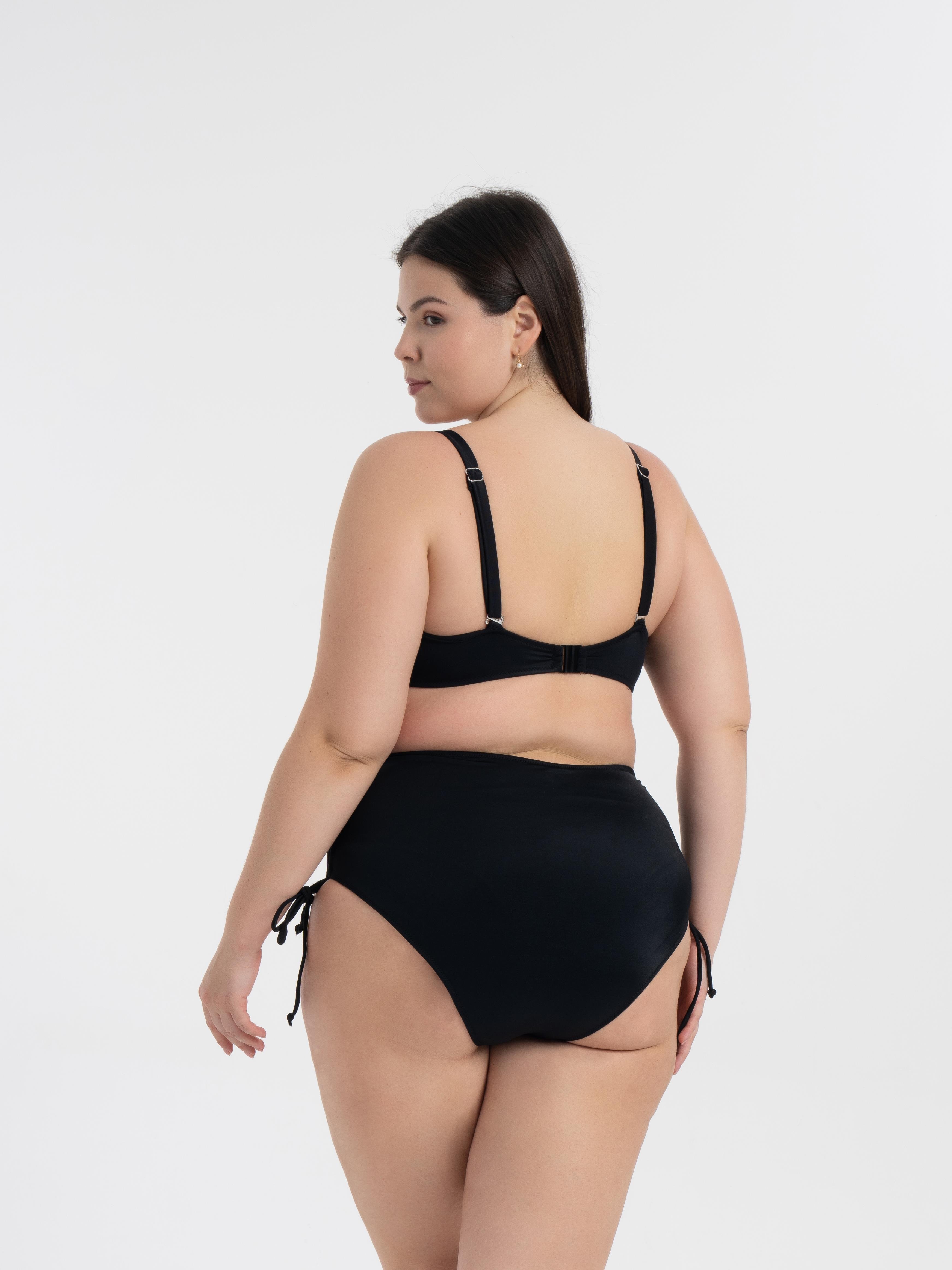 AQUAVİVA Kadın Büyük Beden Siyah Zebra Desen Brunella Balen Destekli Bikini Takımı