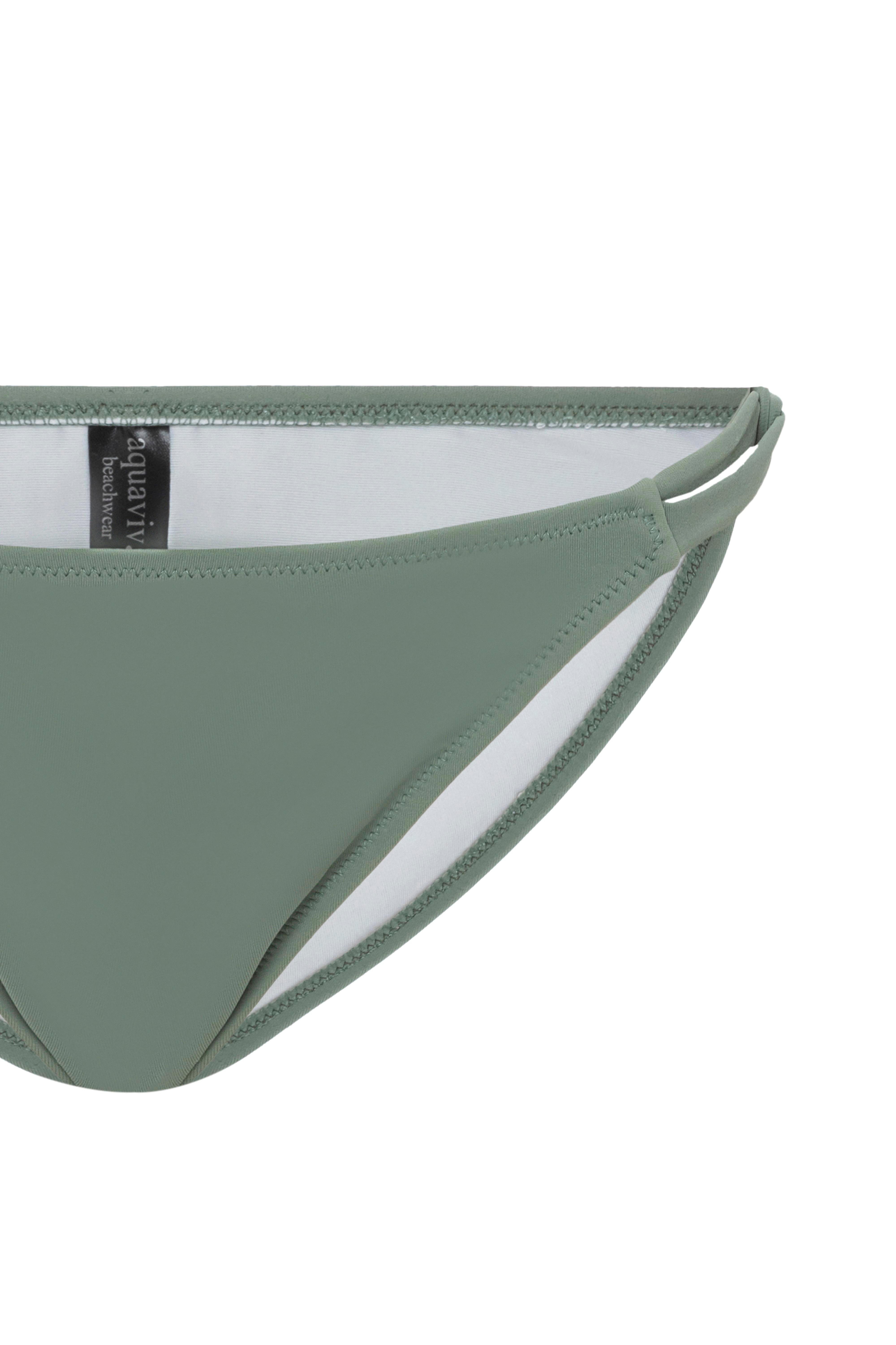 AQUAVİVA Kadın Haki Yeşil İzabella Gold Aksesuarlı Üçgen Bikini Takımı